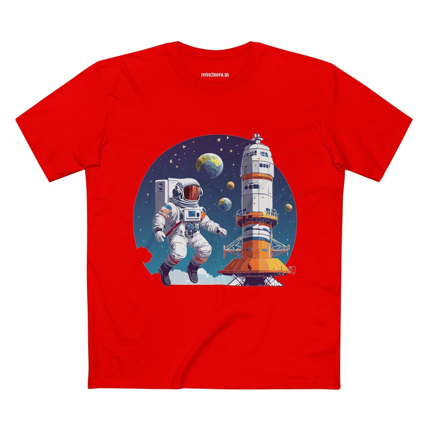 Cosmos Astronaut Shirt Unisex Premium Cotton Tee With Original Space Art Design From Retro2Nova