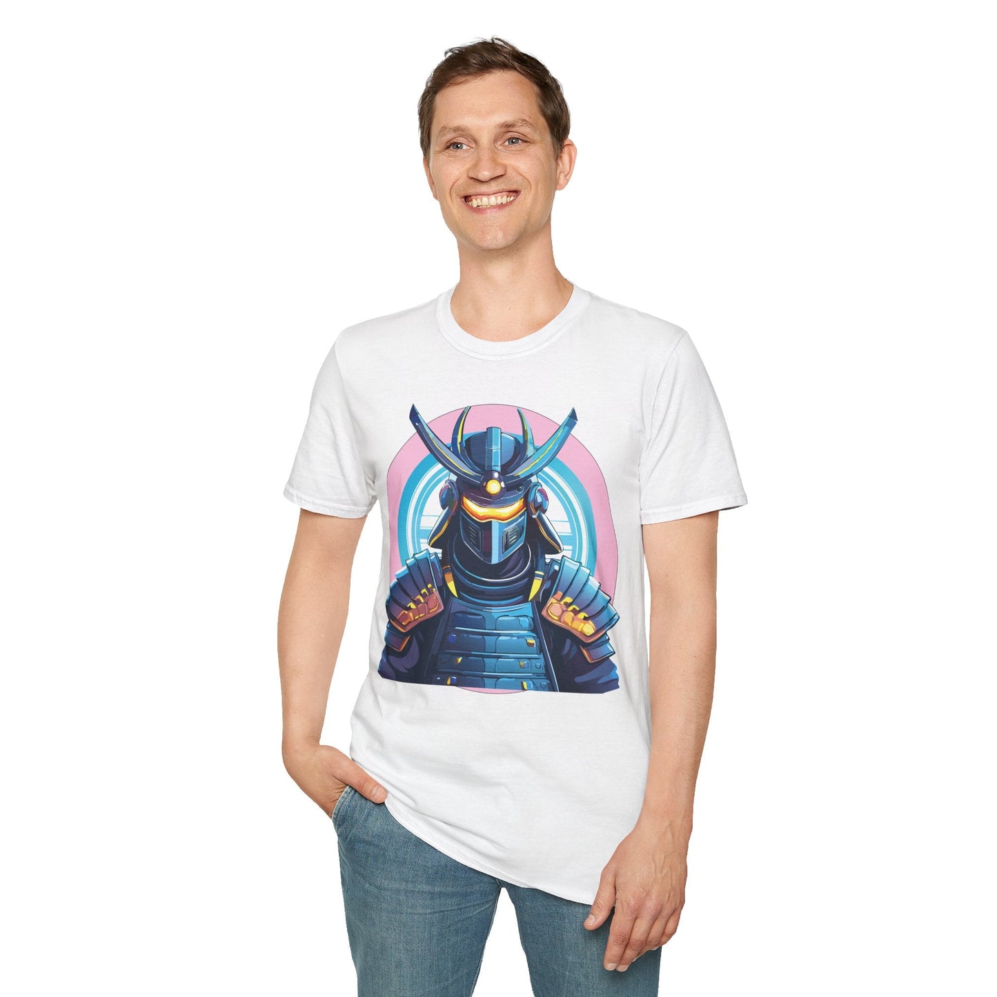 Samurai Shirt Unisex Gildan Softstyle 64000 Tee 100 Percent Ring Spun Cotton Breathable Lightweight