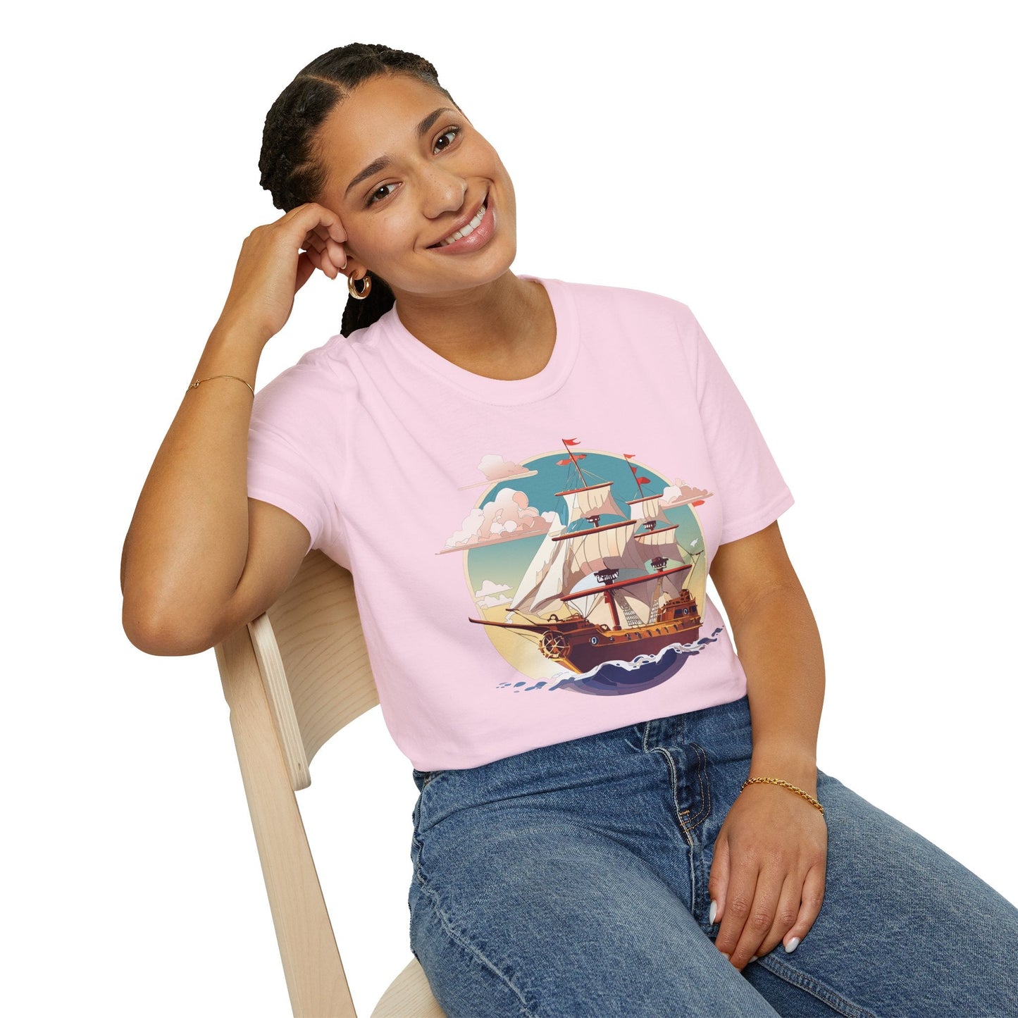 Unisex Ship T Shirts Frigate Vessel Tee Shirt Gildan Softstyle 64000 Cotton Comfort Premium Tee