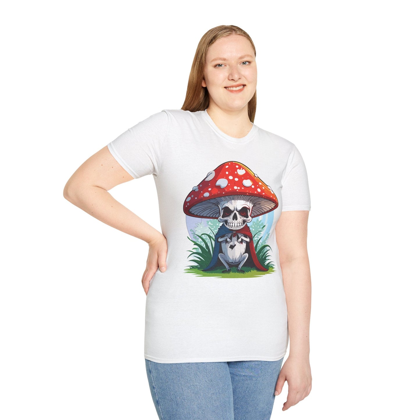 Mashroom Tee Shirt Unisex Gildan Softstyle Short Sleeve Cotton Tee With Funny Mashroom Graphic