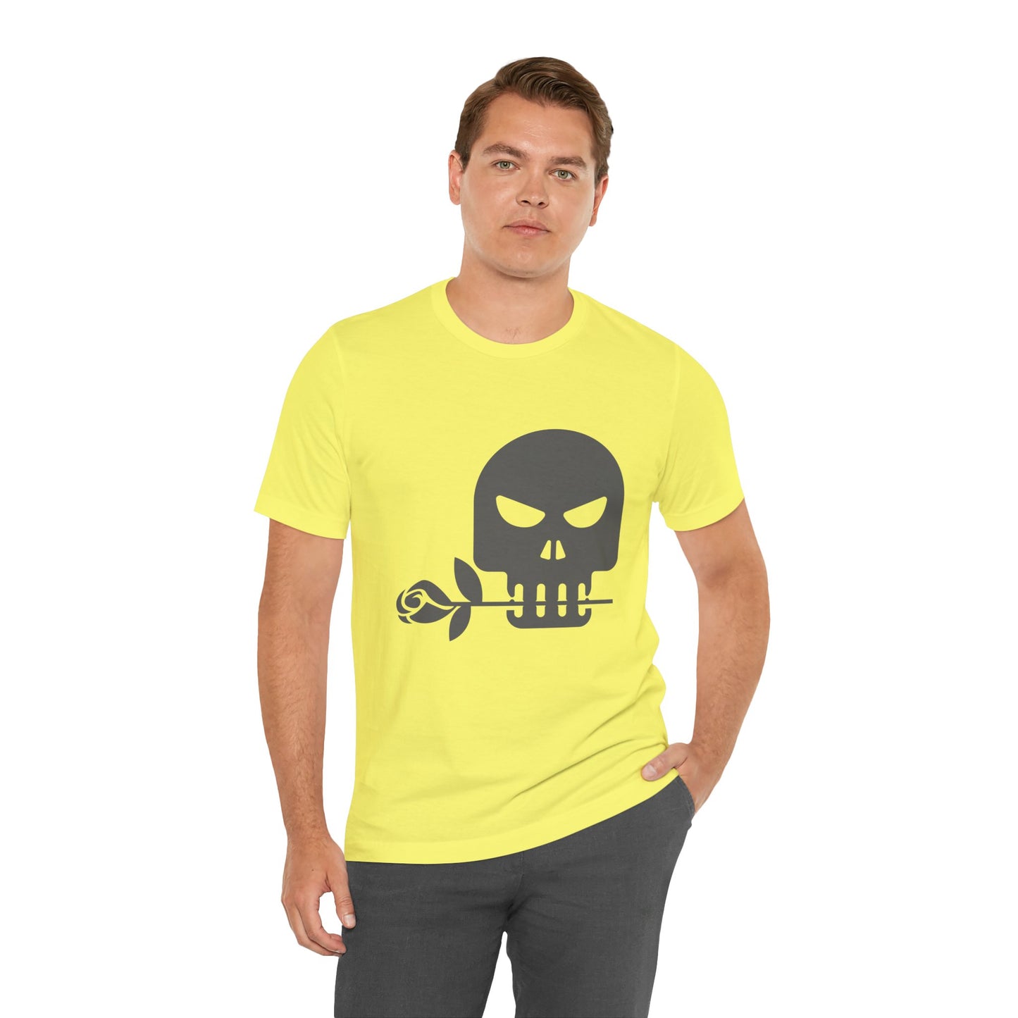 Unisex Cotton Tee Shirt with Skull