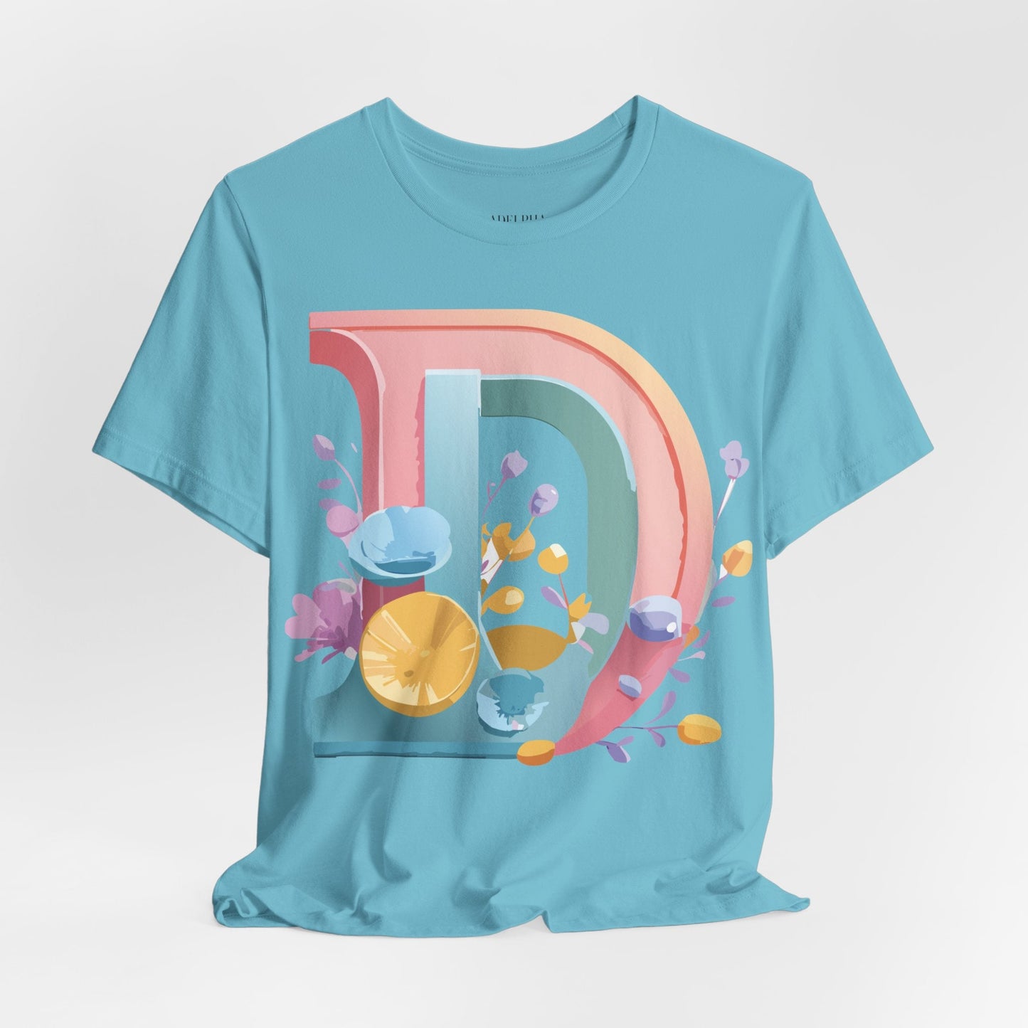 Adelpha Letter D Shirt Unisex Graphic Tee Short Sleeve Vintage Inspired Art Design