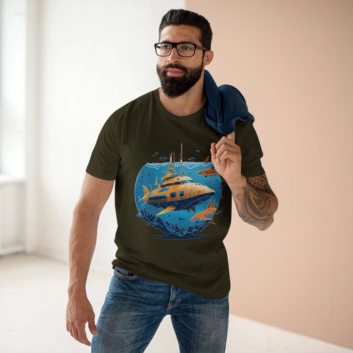 Ocean Coast Graphic Unisex 100 Cotton Staple Tee 14