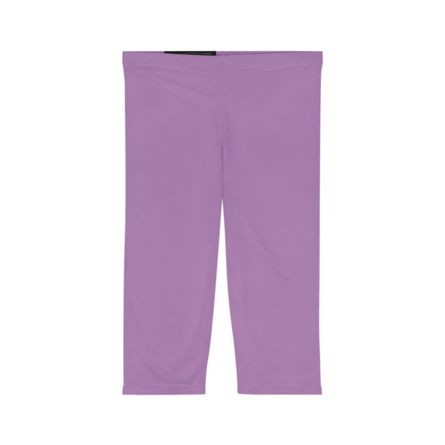 Evening Lilac Color Women's Brushed Suede Poly Span Casual Capri Leggings XS-2XL