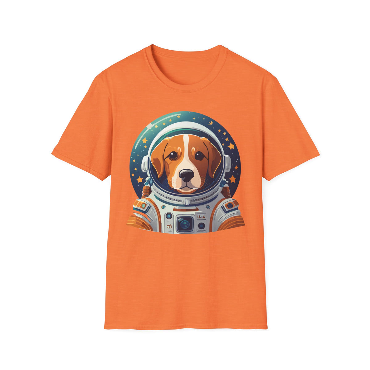 Beagle Astronaut Tee | Space Helmet Dog T-Shirt, Cute Cosmic Pet Illustration