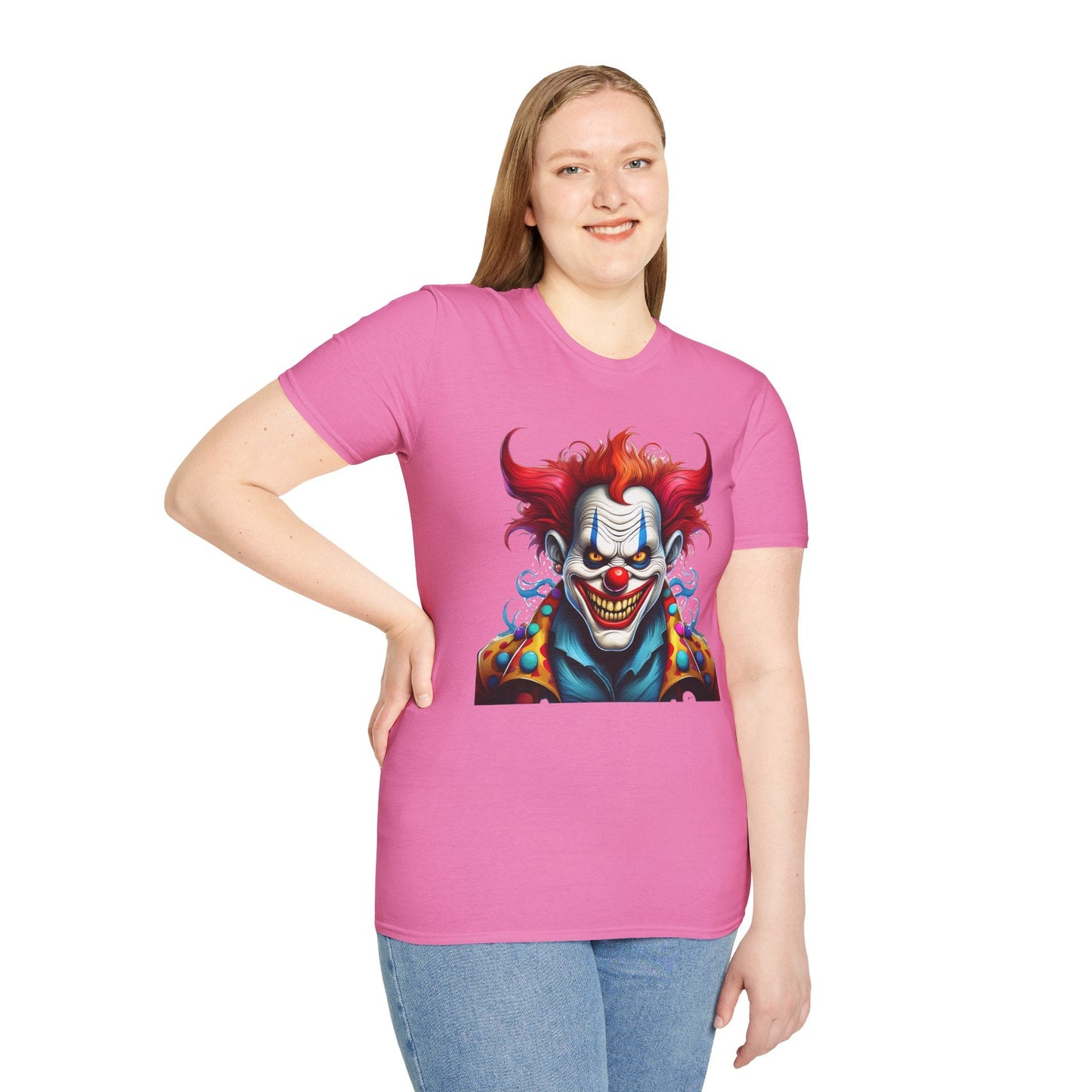 Clown Shirt Unisex Tee Circus Shirt Funny Man Shirt Scary Man Tee 100 Percent Cotton Gildan 64000