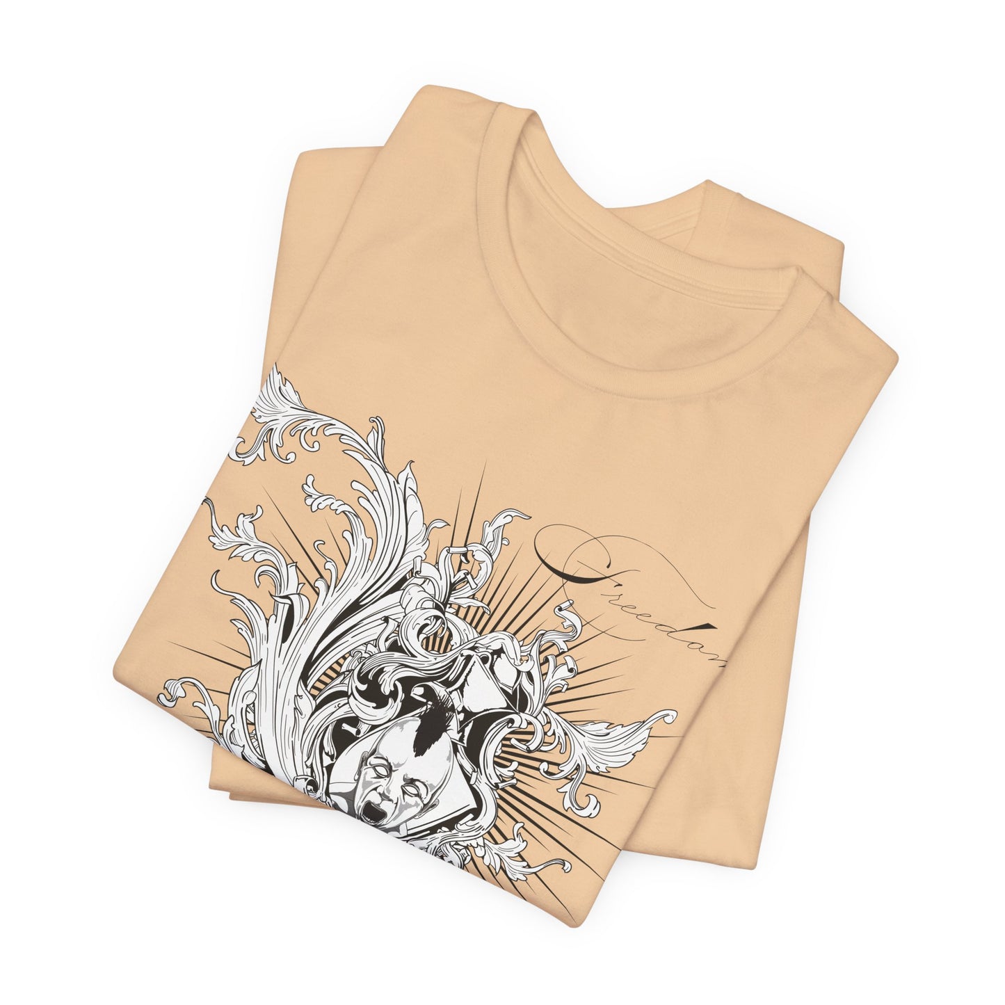 Freedom Art Design Tee, Artistic Tee, Graphic T-Shirt, Music Tees, Artistic Music T-Shirt, Vintage Top