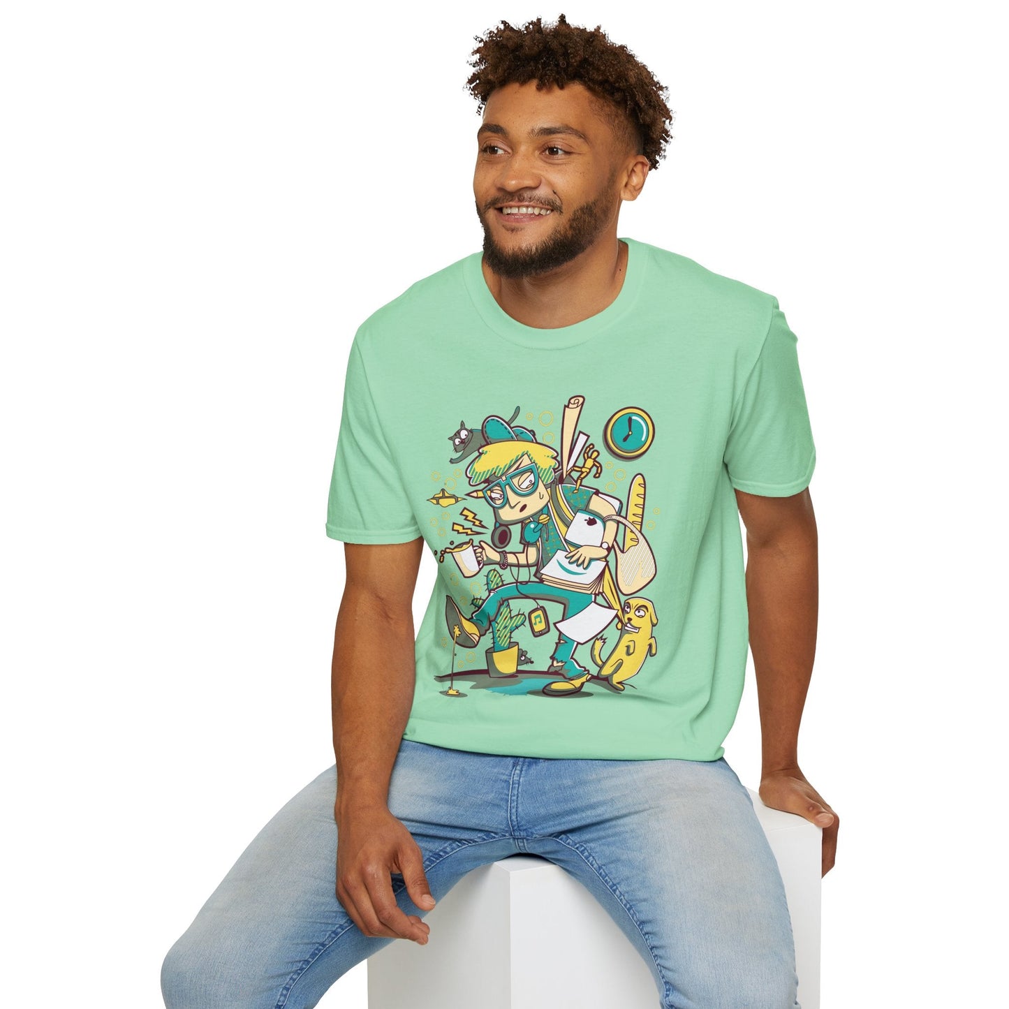 Cartoon T Shirt Animation T Shirt Funny Tee Shirt Unisex Gildan Softstyle 64000 Cotton Tee
