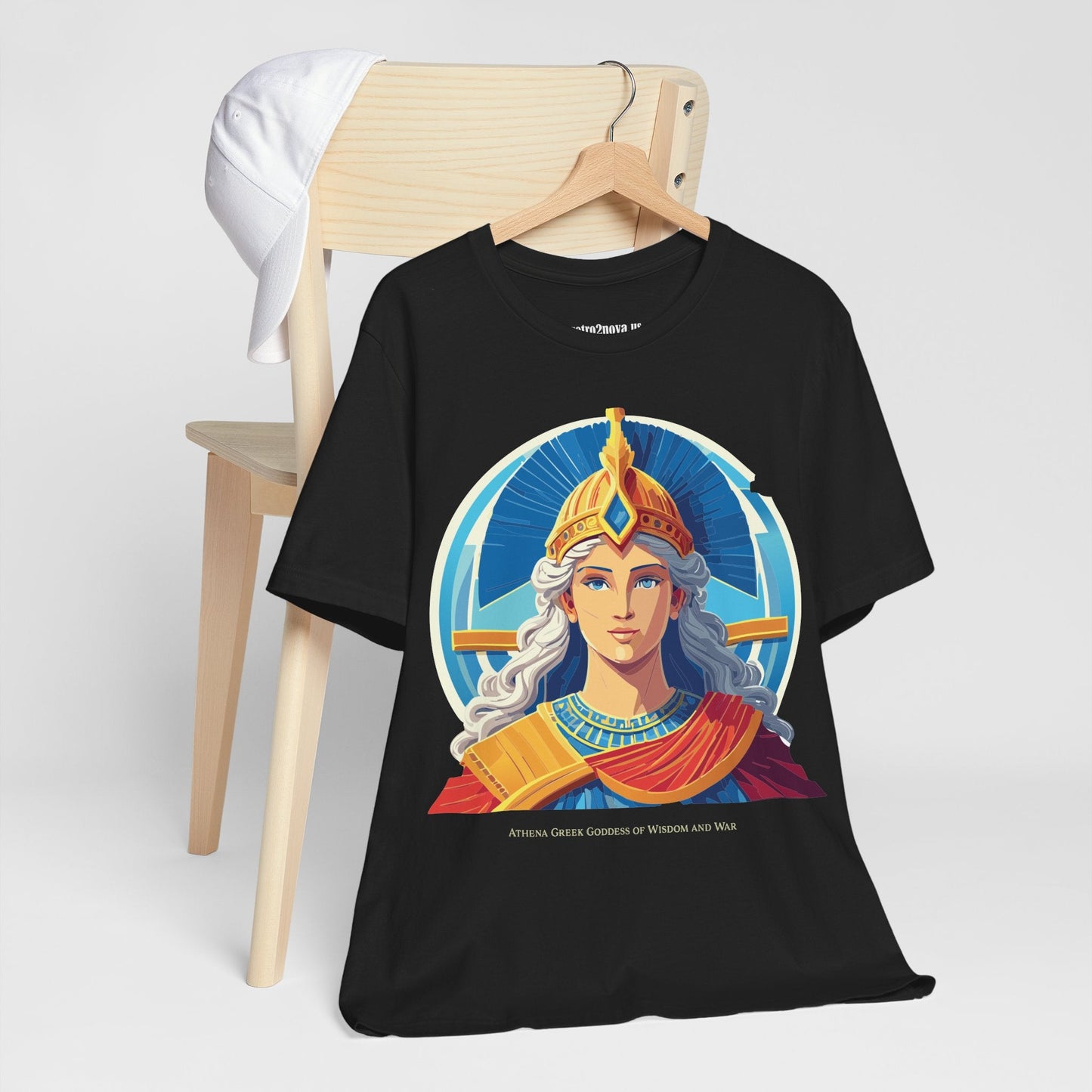 Athena Goddess Graphic Cotton T Shirt Unisex Tee by Retro2Nova Original Art Vintage Inspired