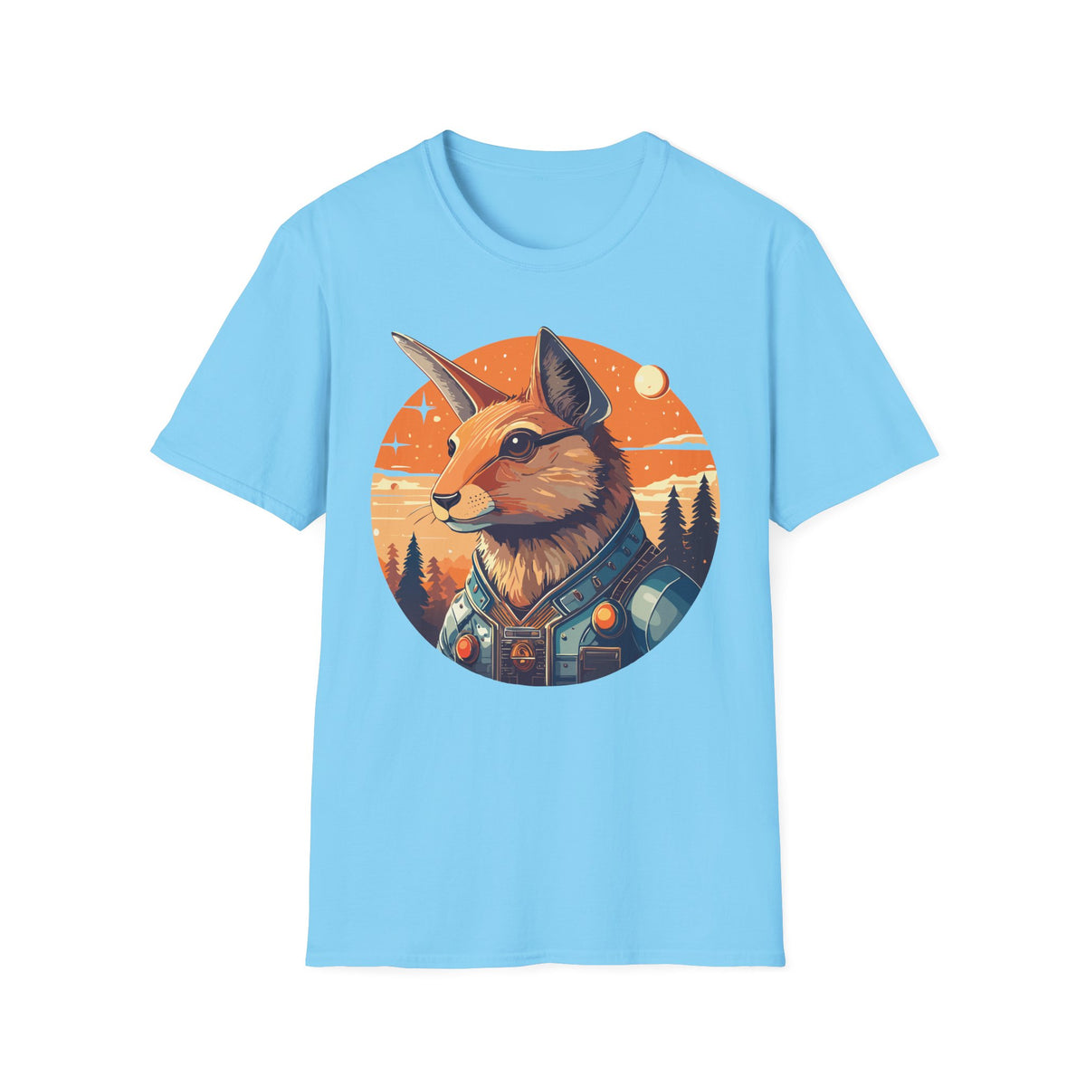 Fox Portrait T-Shirt | Sunset Wilderness Illustration