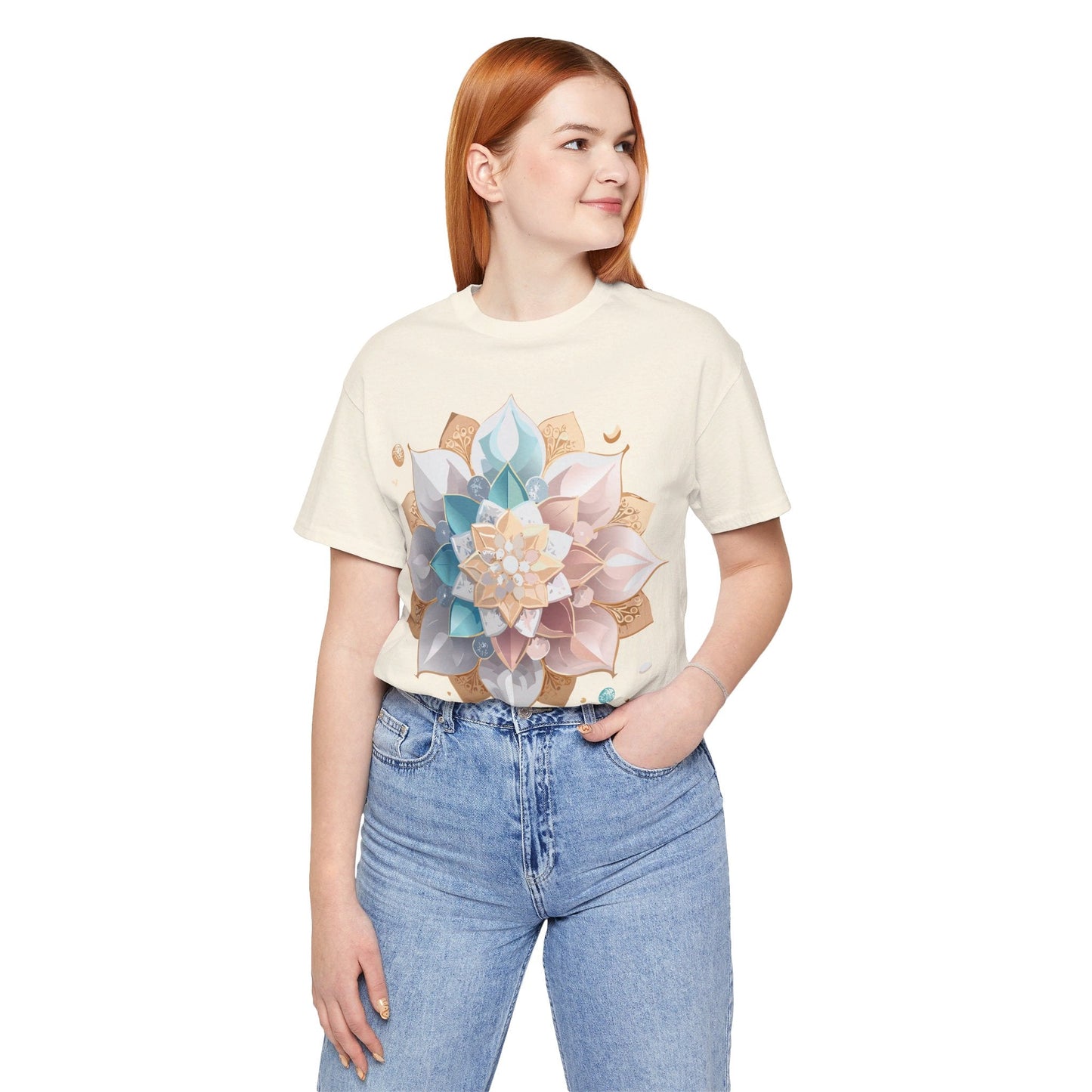 Adelpha Mandala Graphic Tee Unisex Jersey Short Sleeve Art Design Shirt Premium Comfort Wear