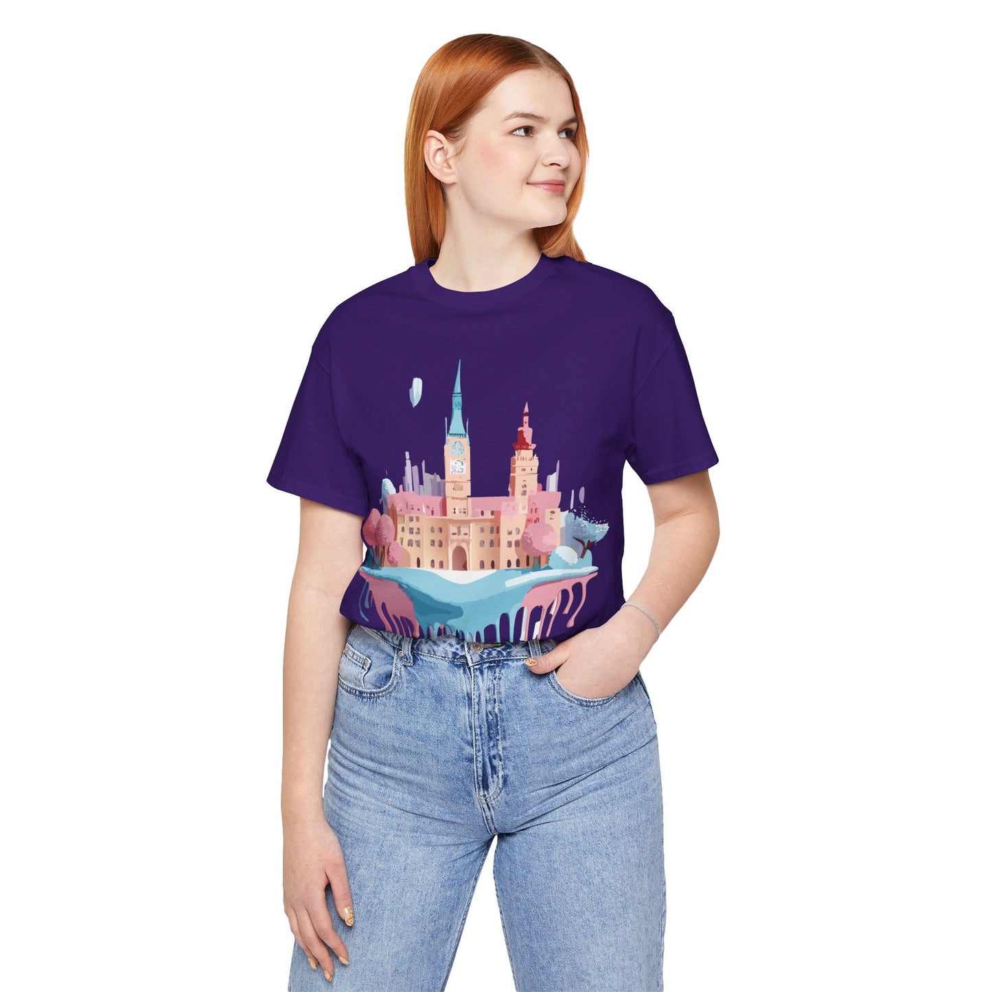 Prague Tourist Shirt Unisex Short Sleeve Graphic Tee Featuring Adelpha Vintage Artwork