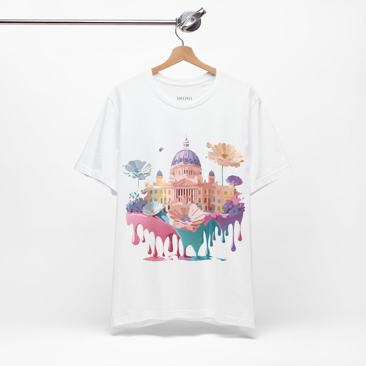 Madrid Tourist Shirt Unisex Graphic Tee With Vintage Adelpha Art Design Short Sleeve