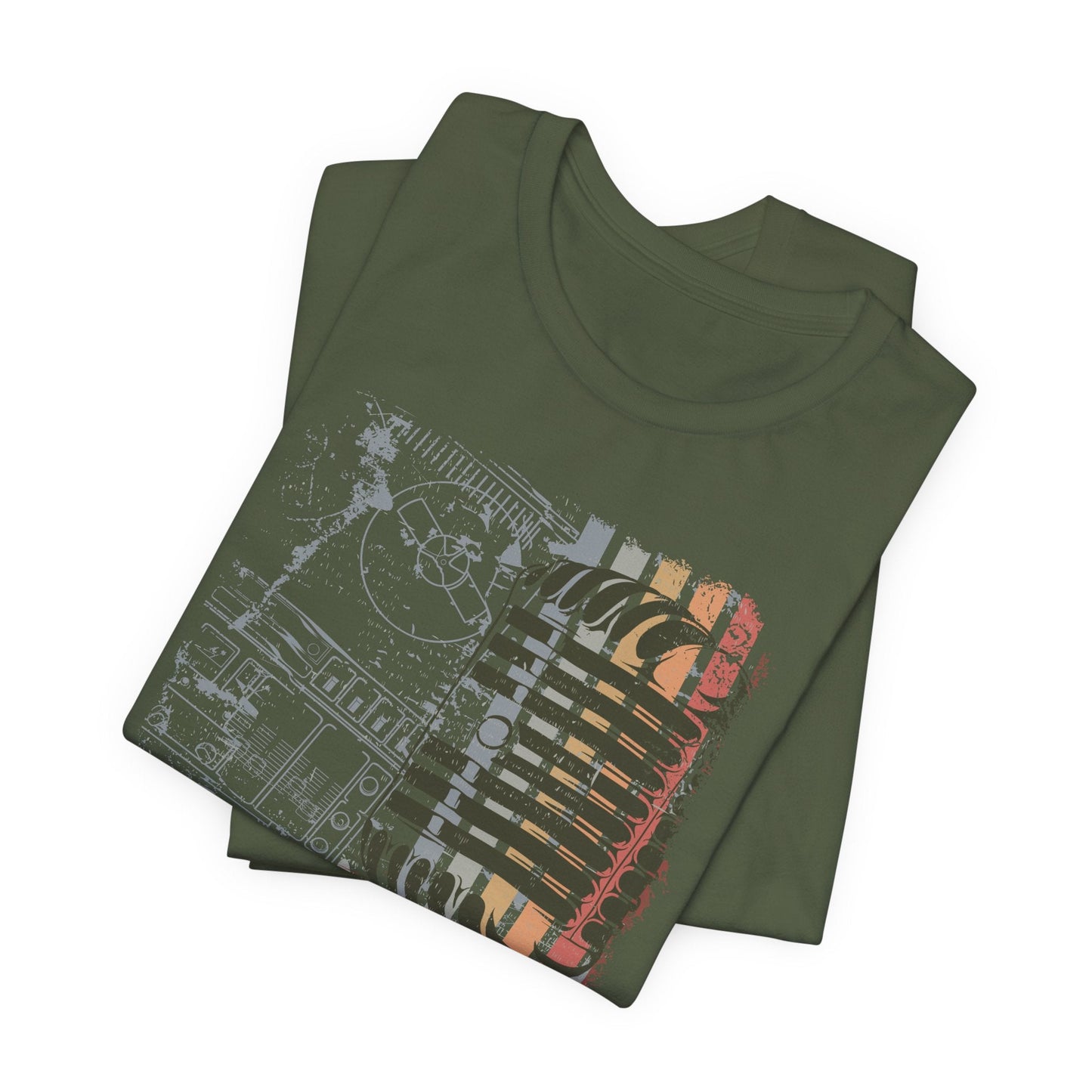 Retro Microphone Graphic Unisex Cotton T-Shirt r9