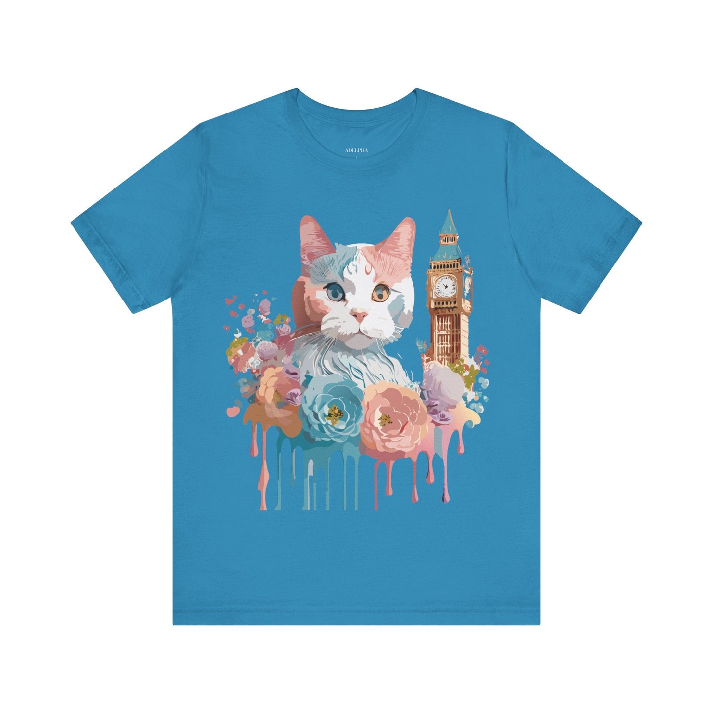 Unisex Cat Graphic Tee With Vintage Inspired Art By Adelpha Brand