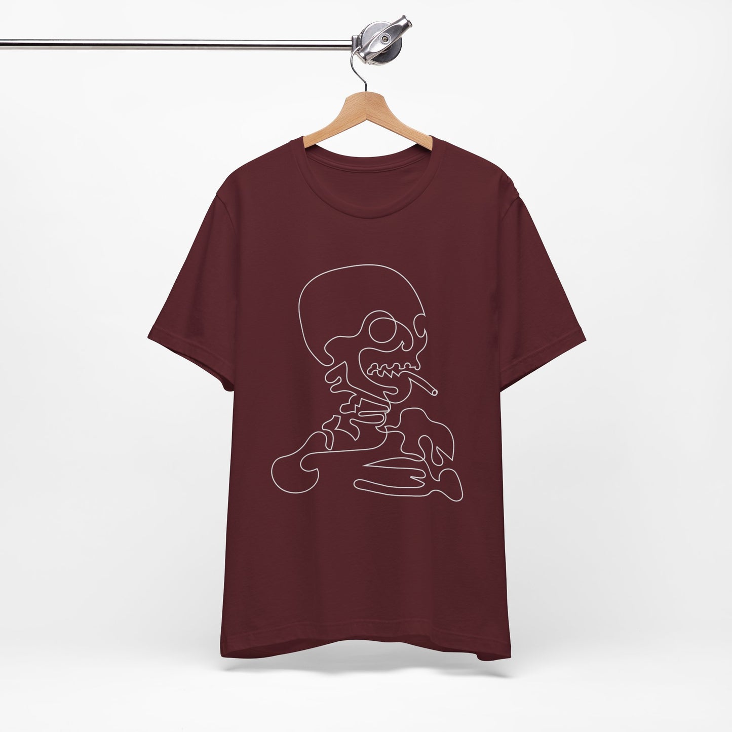 Unisex Cotton Tee Shirt with Skull