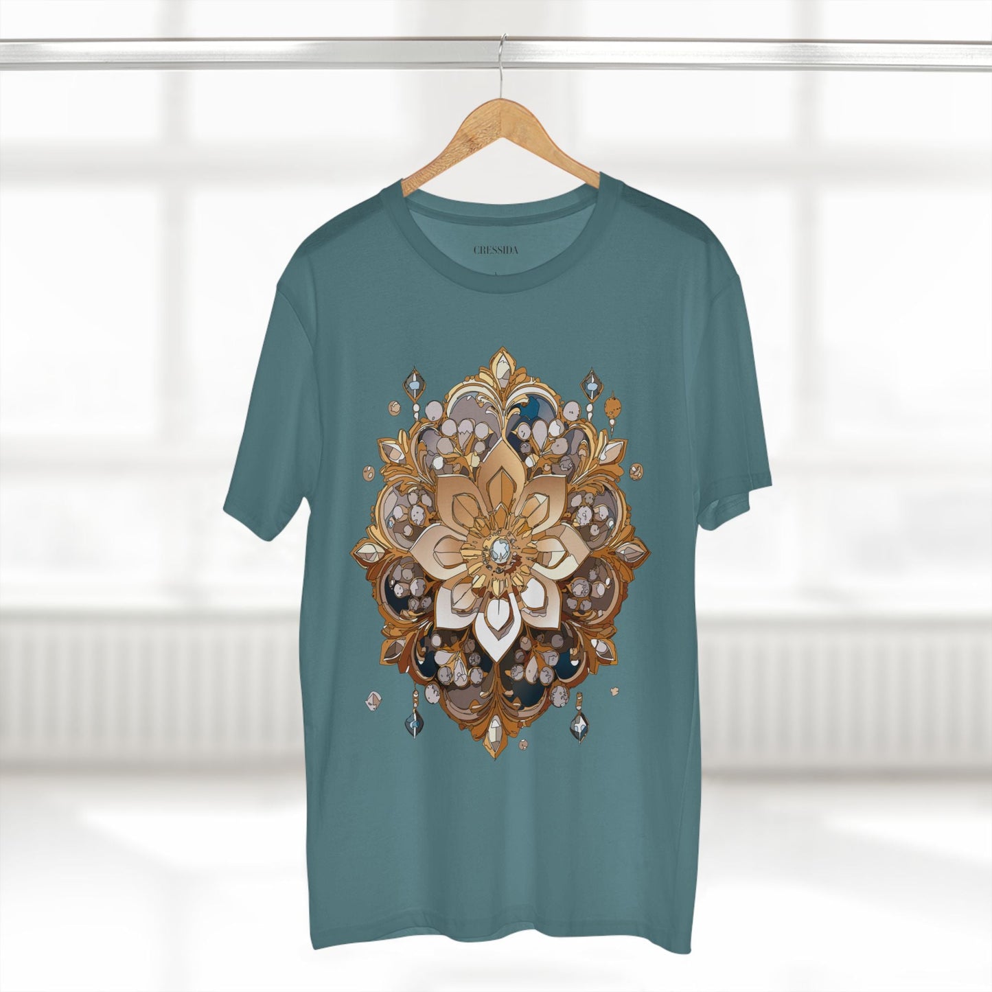 Floral Graphic T-Shirt Unisex 100 Cotton Art Design with Antique Flowers Tee 22