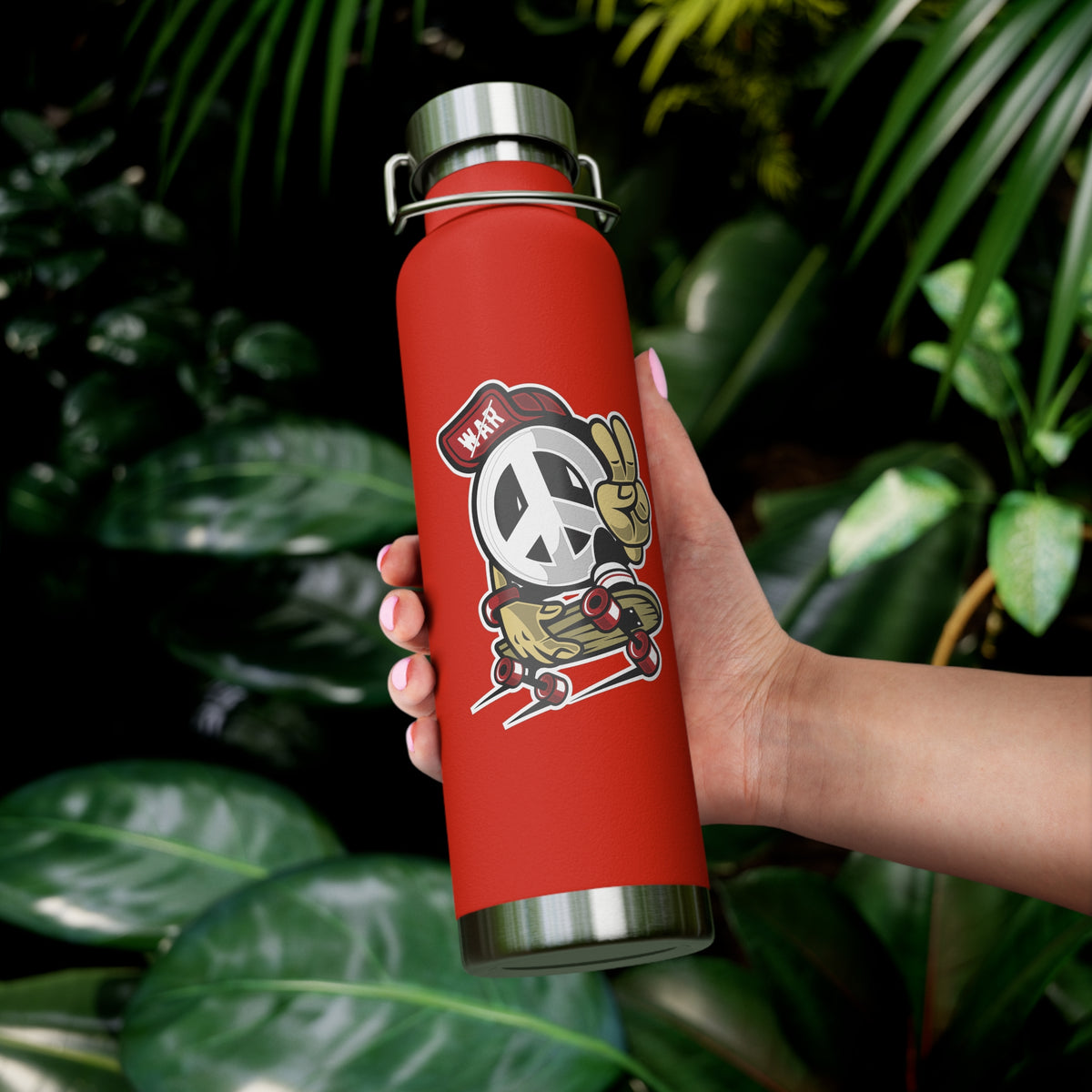 22oz Copper Insulated Water Bottle with Cartoon Design - CV102