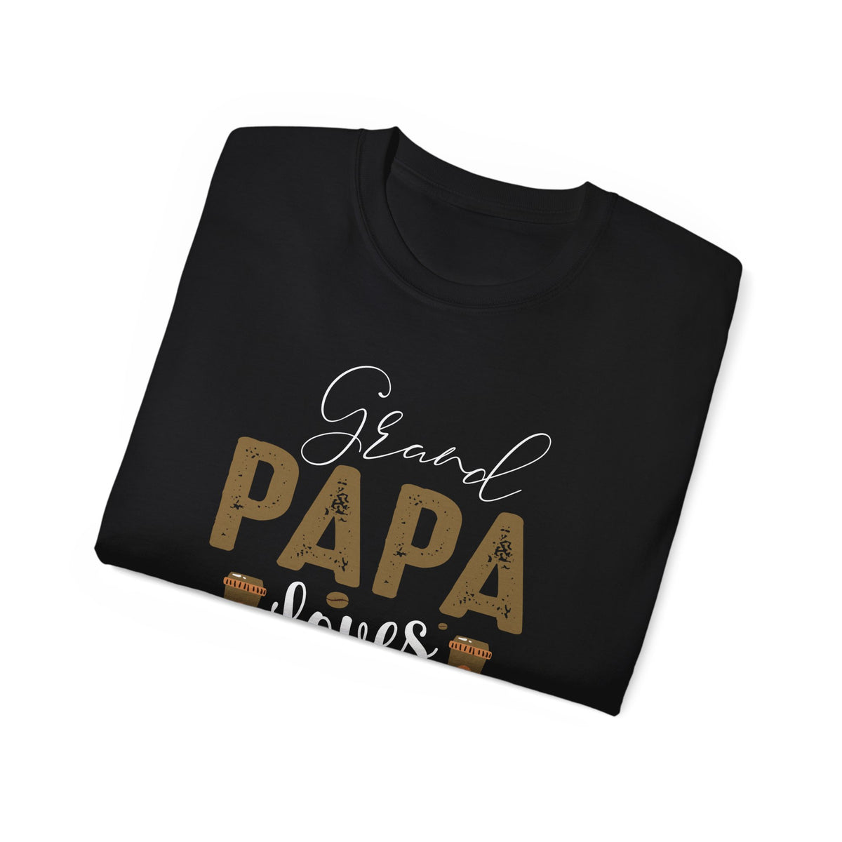 Grand Papa Loves Coffee T-Shirt | Papa Coffee Tee