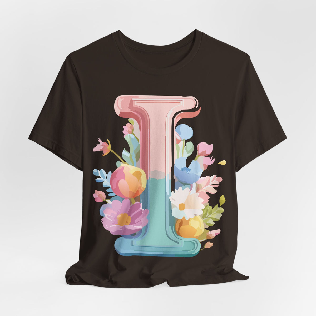 Letter I Graphic Unisex Cotton Bella+Canvas Tee with Art Letter Design