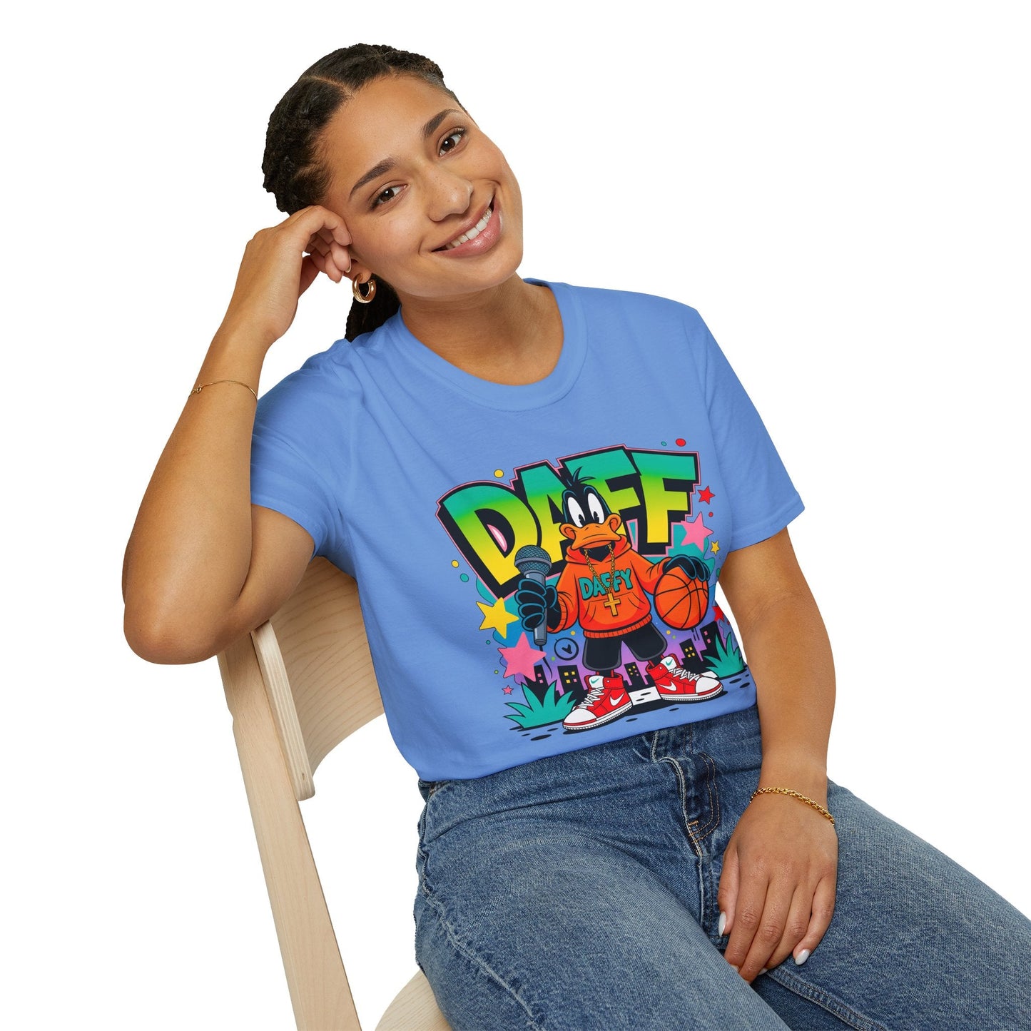 Unisex Cartoon T Shirt With Animation Design Funny Animals Tee Gildan Softstyle 64000