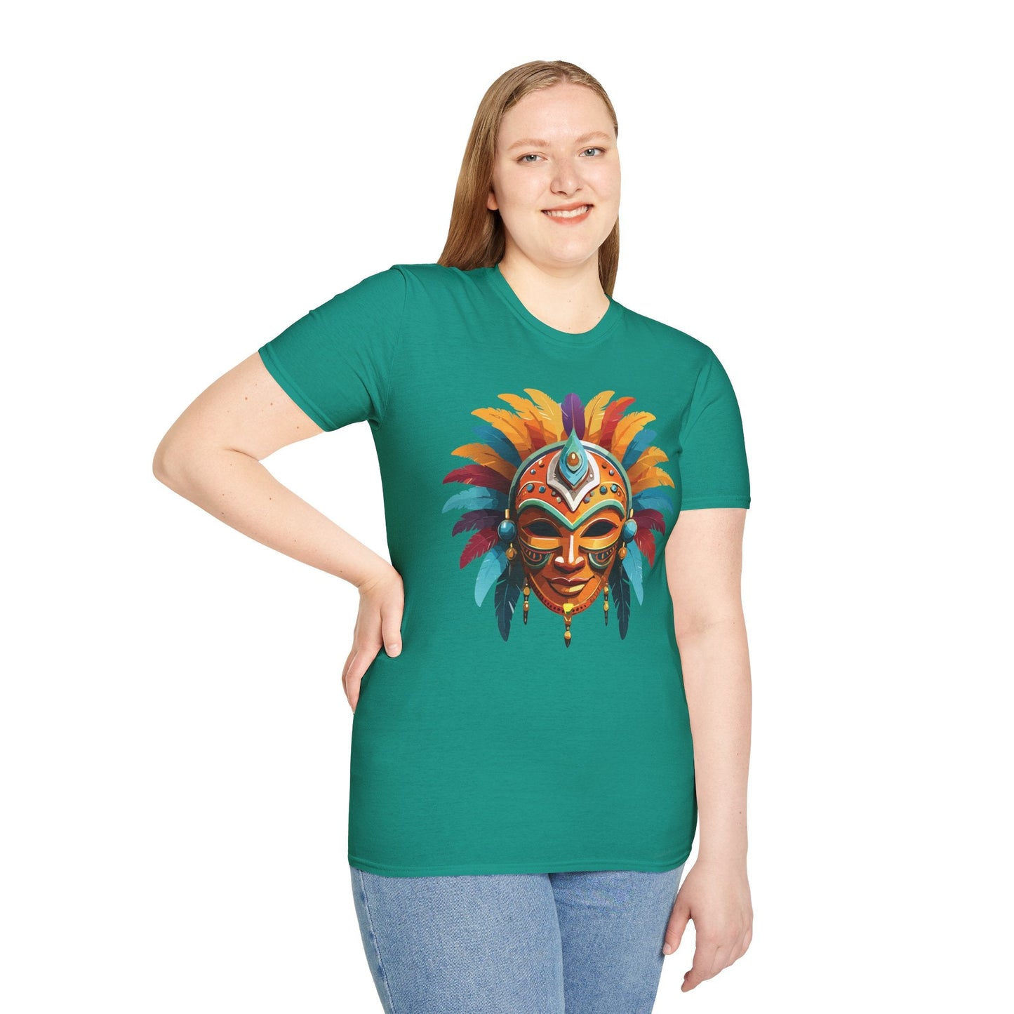 Mask Tee Shirt Unisex Softstyle 100 Percent Ring Spun Cotton Masquerade Tees For Comfort