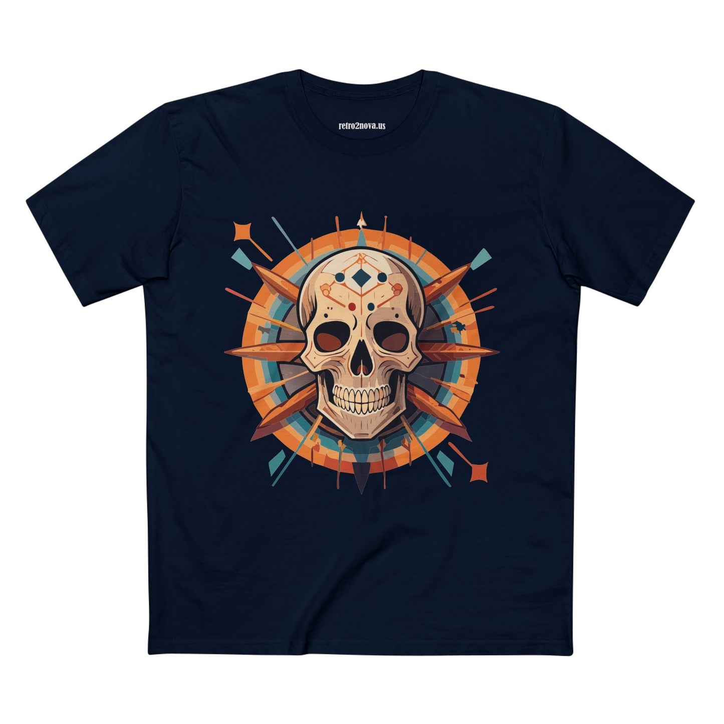 Skull And Skeleton Shirt SS20 Unisex Premium Cotton Tee With Original Art Design Retro2Nova