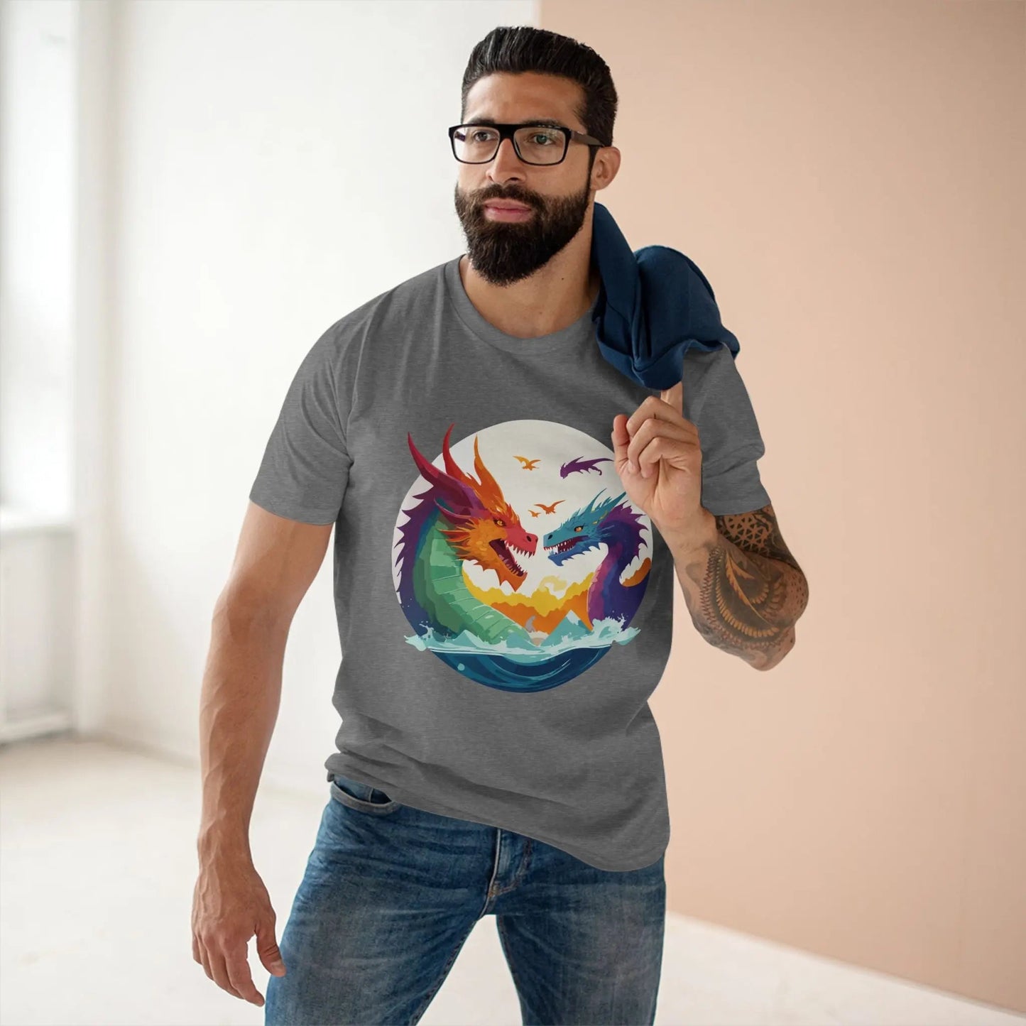 Dragon Graphic Unisex 100 Cotton Staple Tee 20