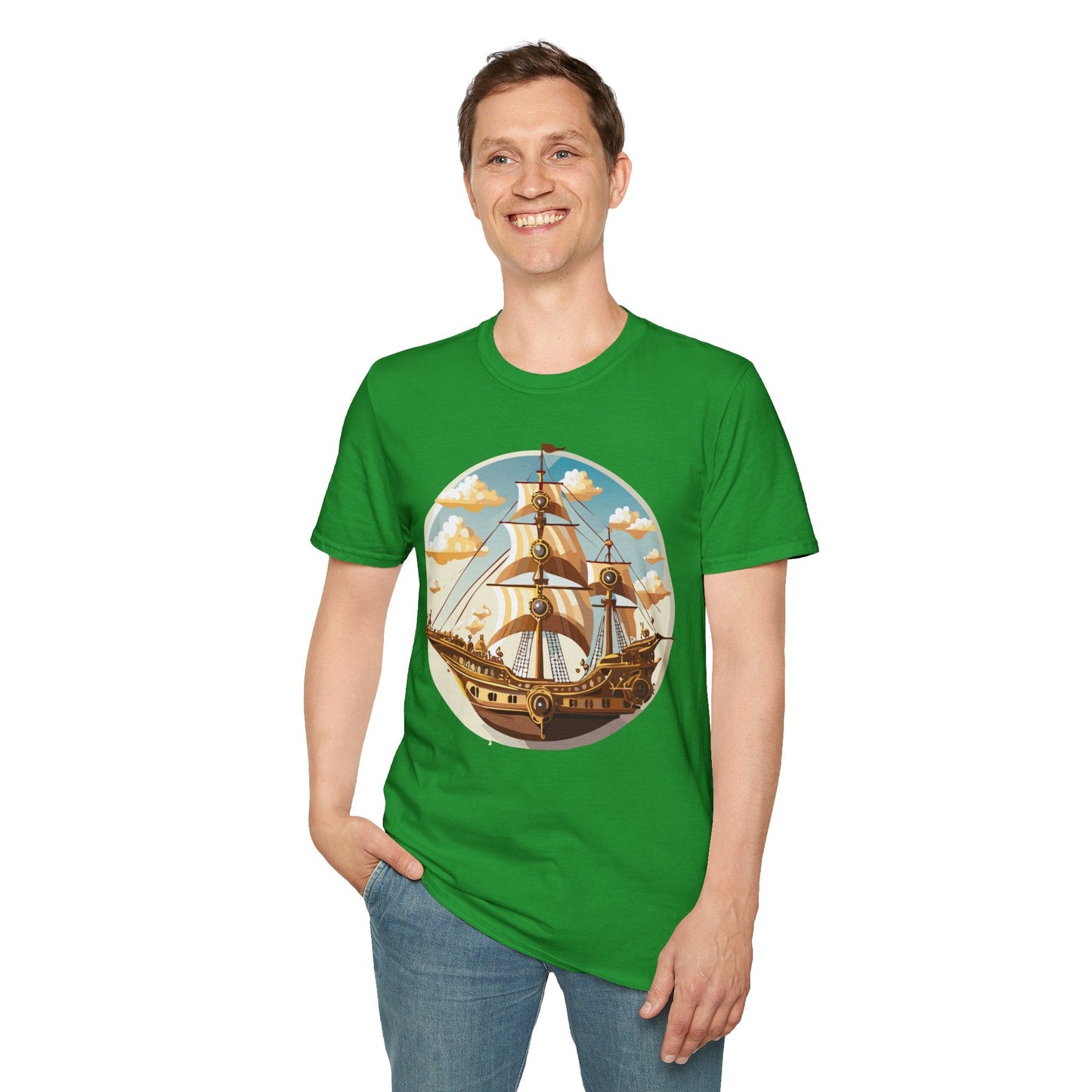Ship T Shirt Frigate T Shirt Vessel Tee Gildan Softstyle 64000 Unisex Cotton Comfort