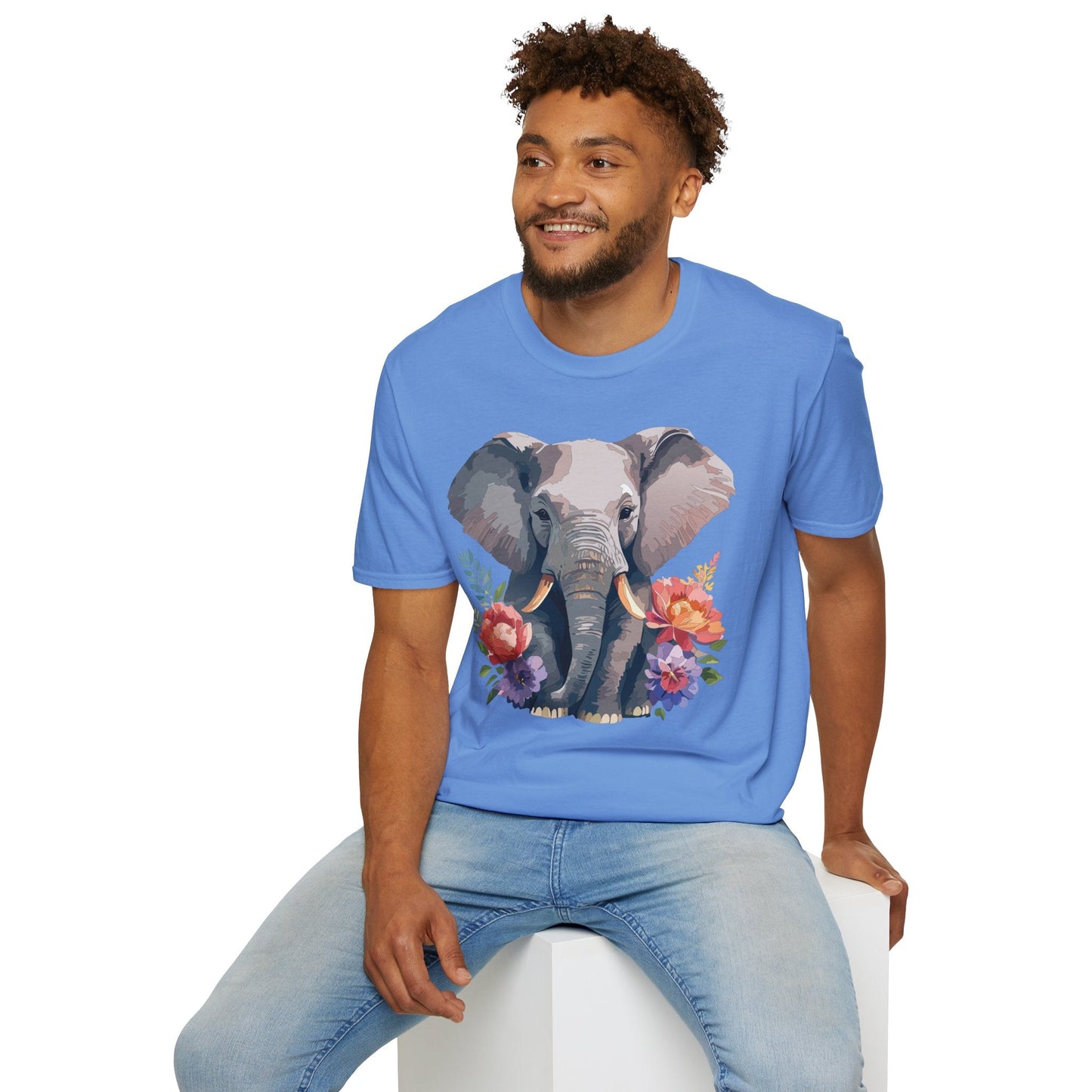 Elephant T Shirt Unisex Gildan Softstyle 64000 100 Percent Ring Spun Cotton Casual Tee
