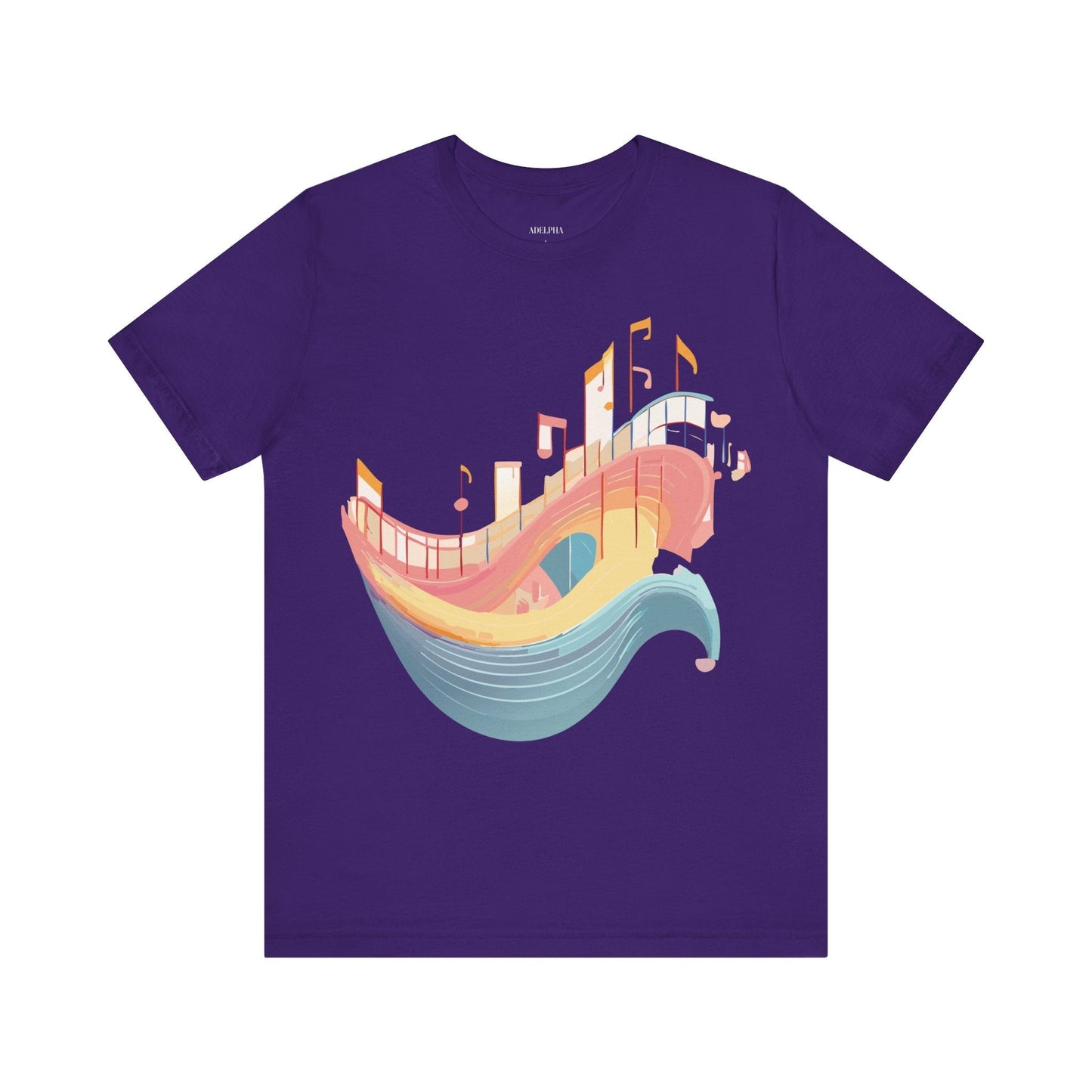 Music Graphic Unisex 100 Cotton Vintage Art with Musical Elements Tee 22