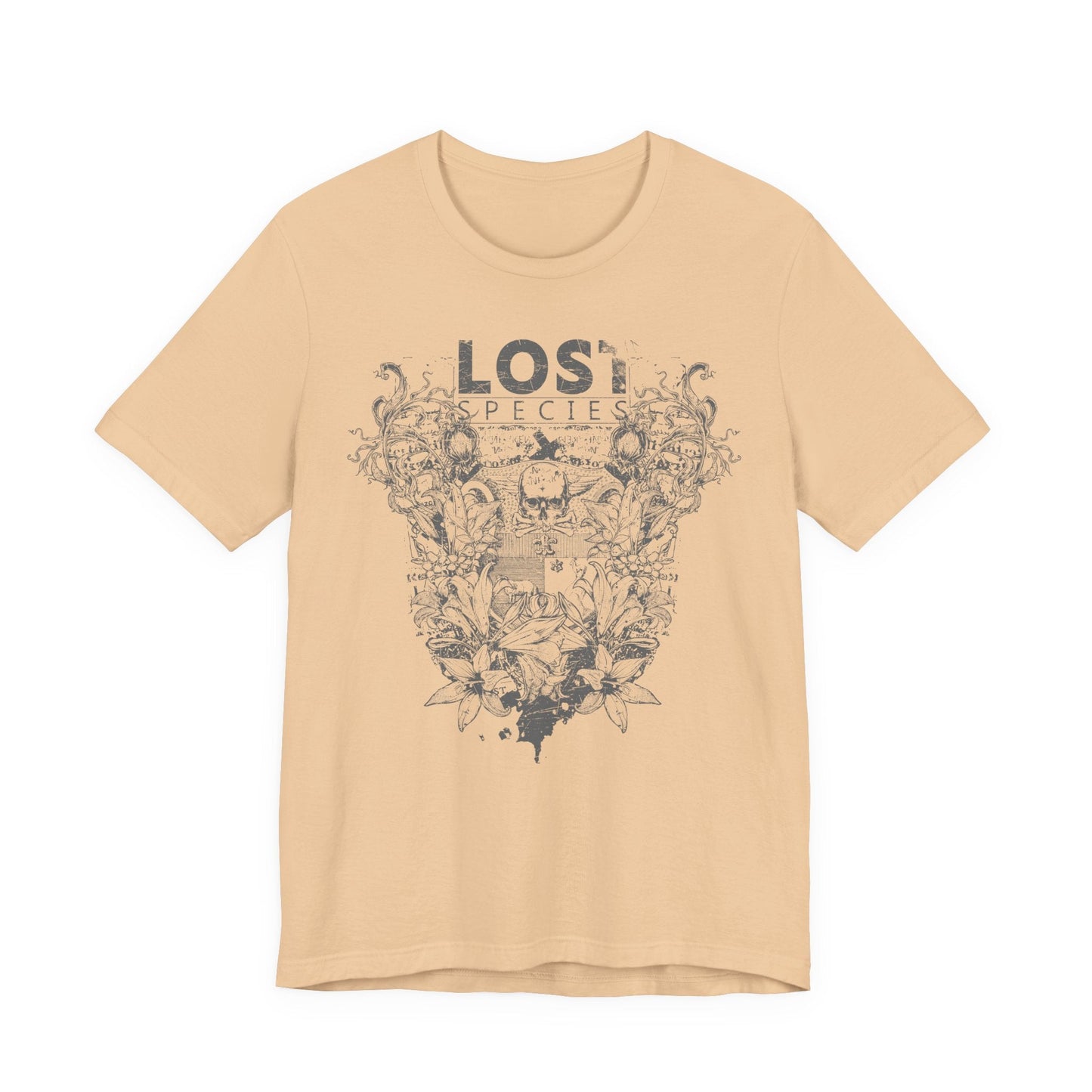 Lost Species Tee Floral Wildlife Illustration Rock Band T-Shirt A-7