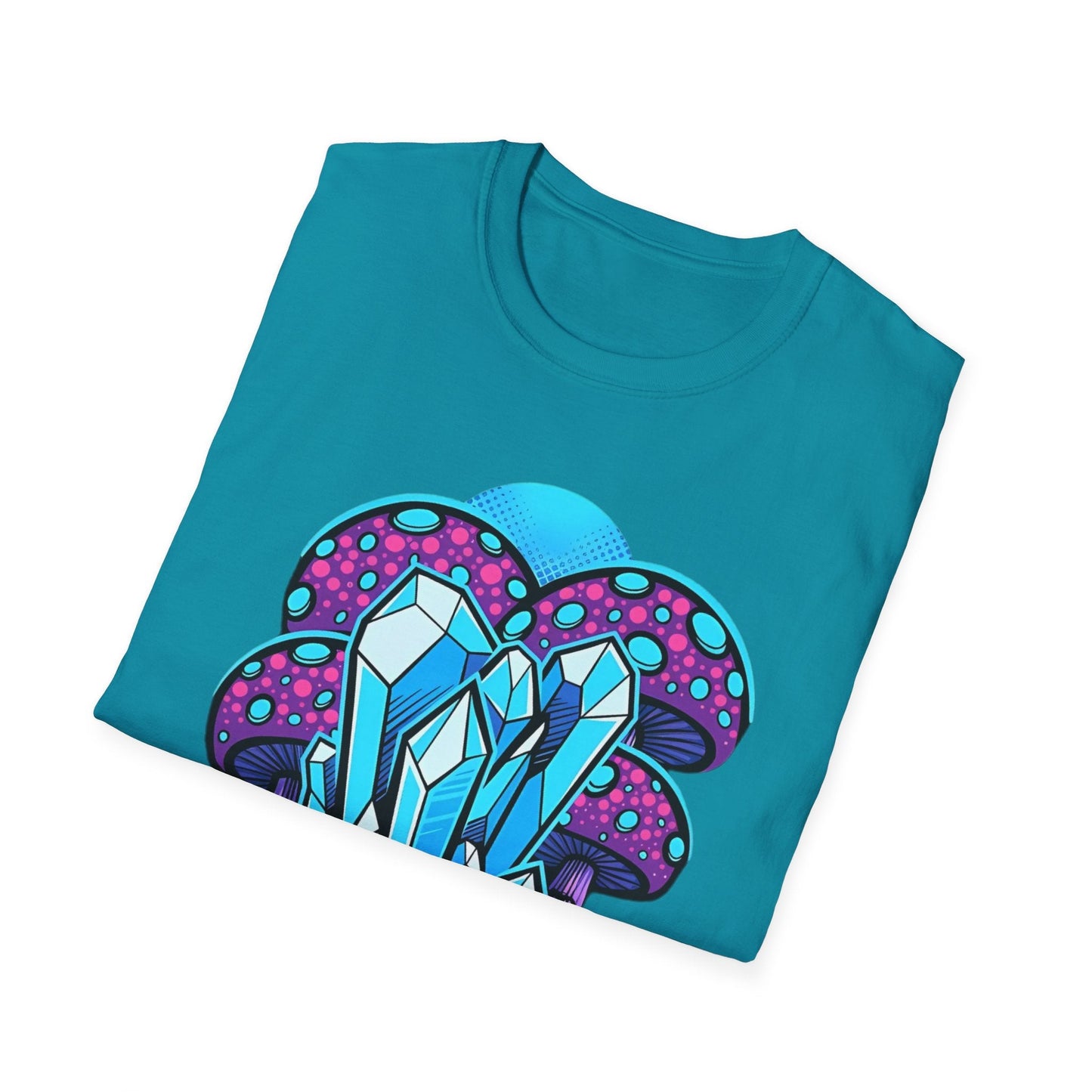 Mashroom Tee Shirt Softstyle Gildan 64000 100 Percent Ring Spun Cotton Breathable Funny Fungus