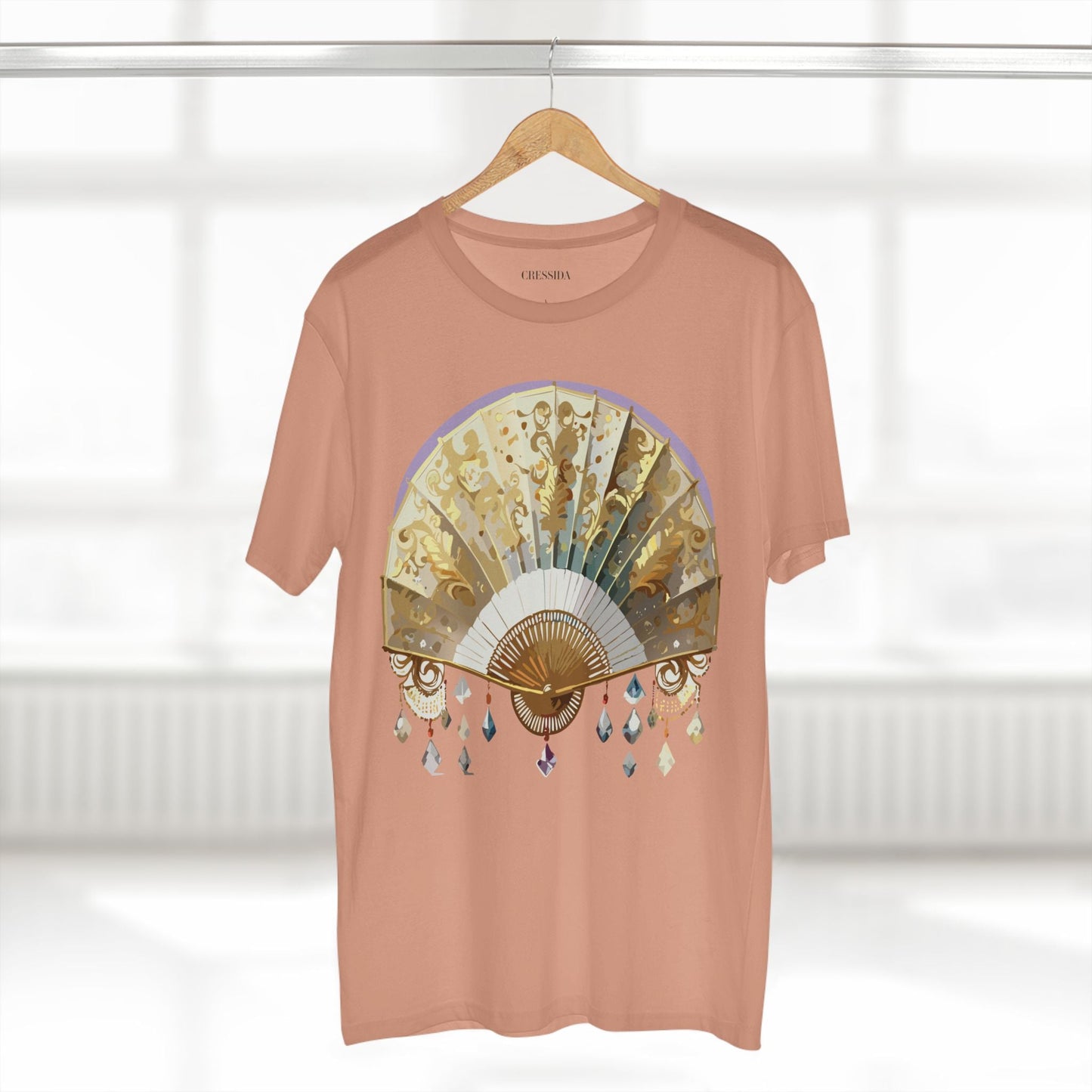 Antique Fan Graphic Design T-Shirt Unisex 100 Cotton Floral Carnival Artwork Tee 28