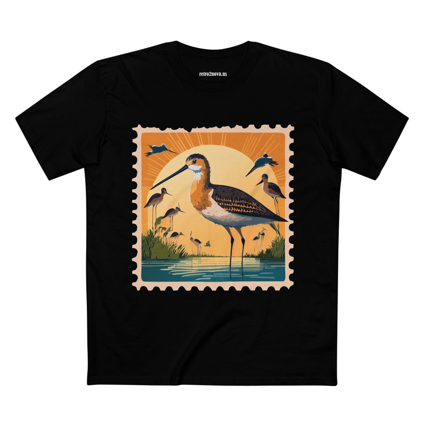 Postage Stamp Shirt Unisex Premium Cotton Tee With Original Art Design Retro2Nova PS 25