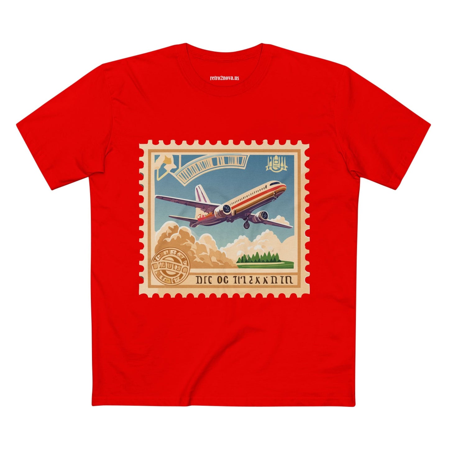 Postage Stamp Shirt Unisex Premium Cotton Tee With Original Art Design Retro2Nova