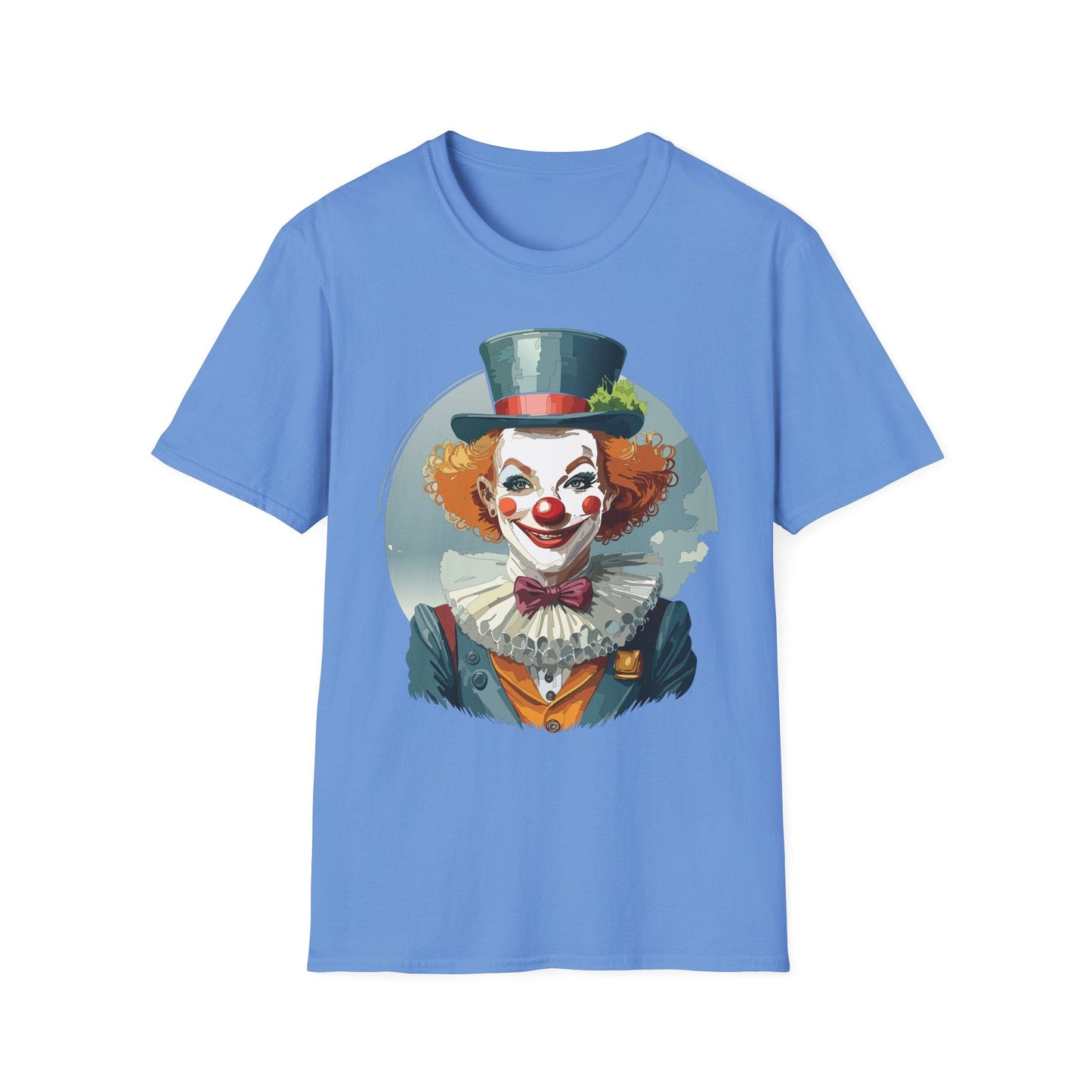 Unisex Clown Shirt Funny Man Circus Design Hundred Percent Ring Spun Cotton Gildan Softstyle Tee