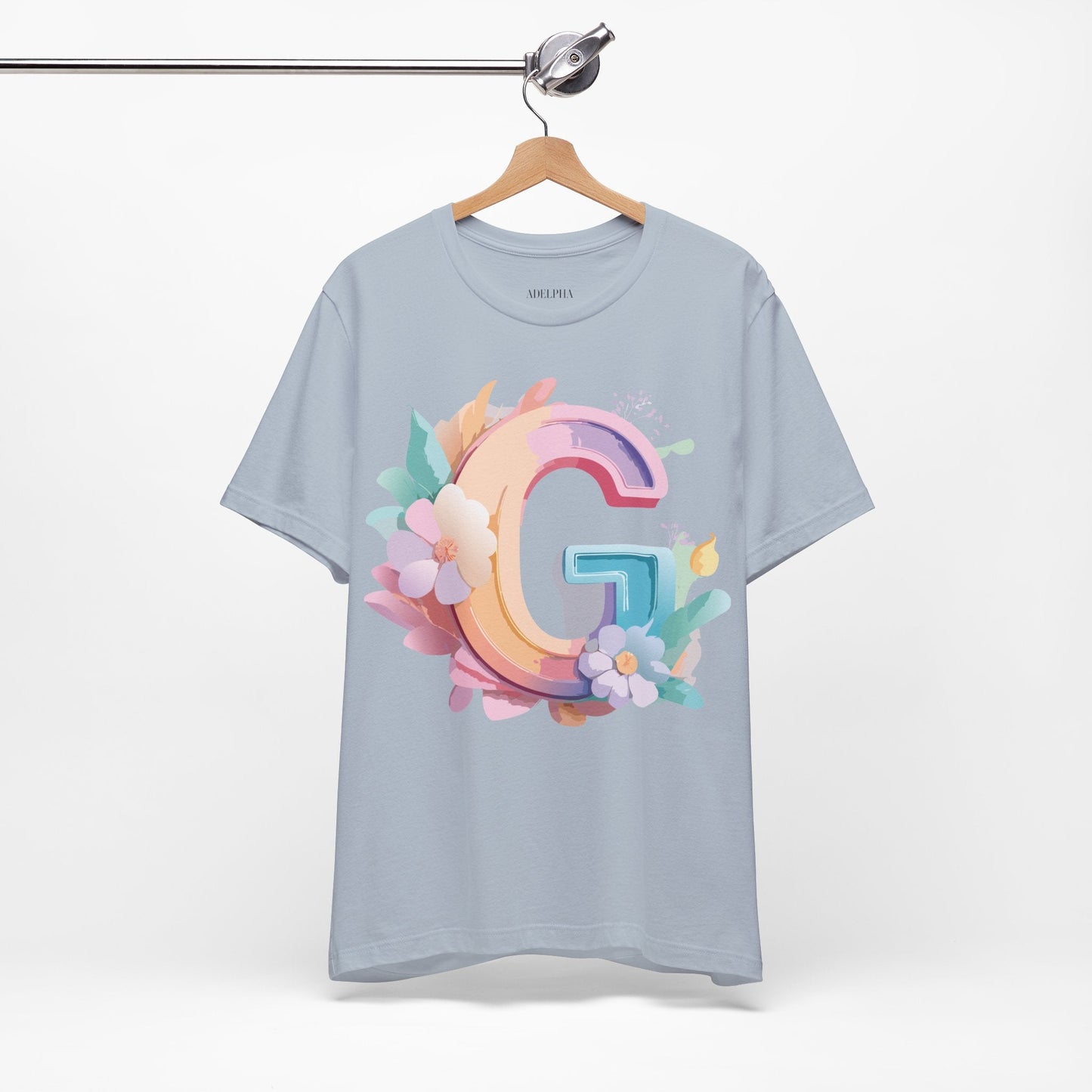 Letter G Shirt Unisex Graphic Tee With Vintage Inspired Artwork Adelpha Premium Tee