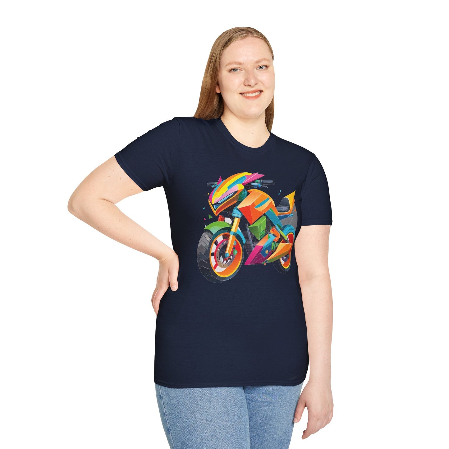 Bike Graphic Unisex Cotton Motorcycle Art Design Tee 4