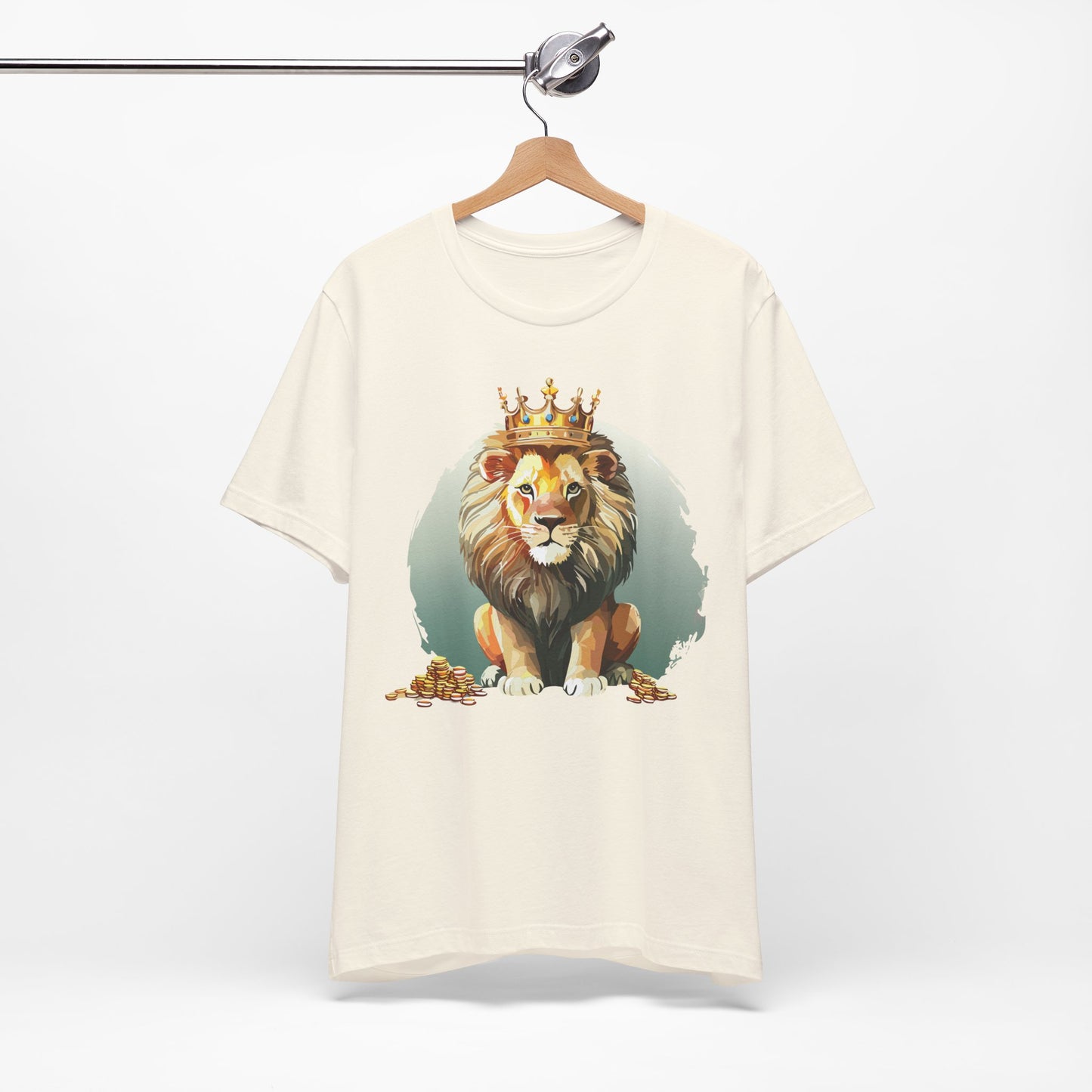 Regal Lion Short Sleeve Tee, Animal Shirt, Lion Tee, Unisex Top, Birthday Gift, Shirt with Animal design