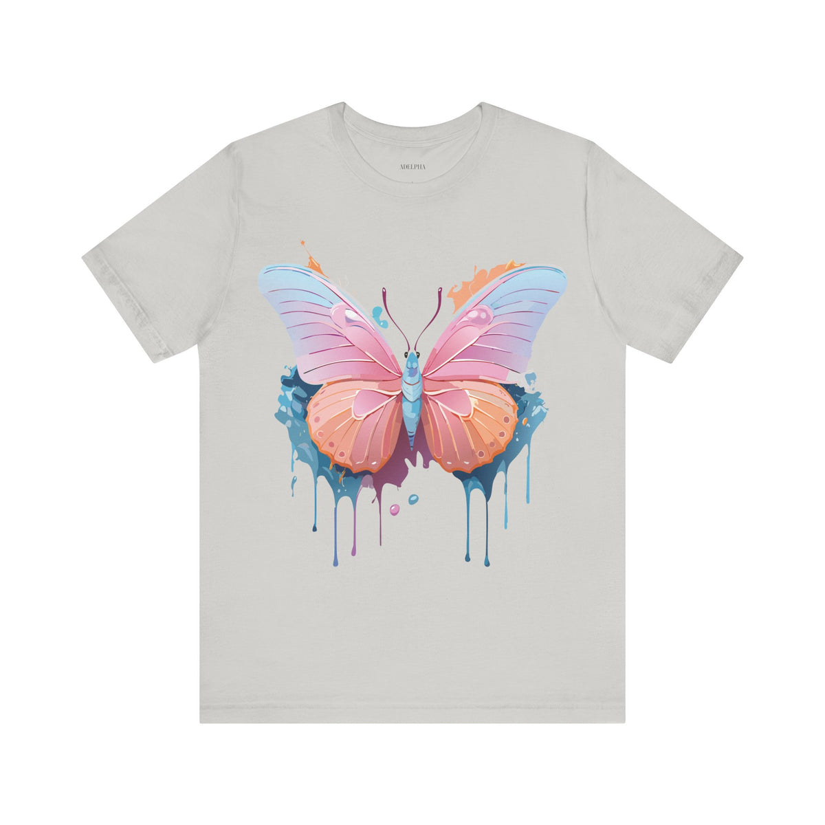 Butterfly Graphic Unisex Cotton Bella+Canvas Tee with Art Design n10