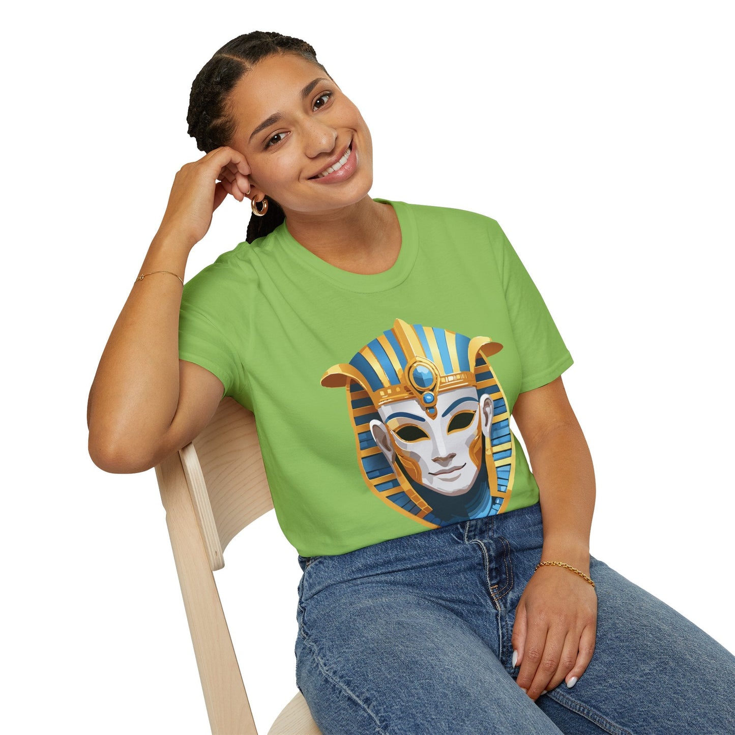 Mask Tee Shirt Unisex Gildan Softstyle 64000 Cotton Tee With Masquerade Design Artwork