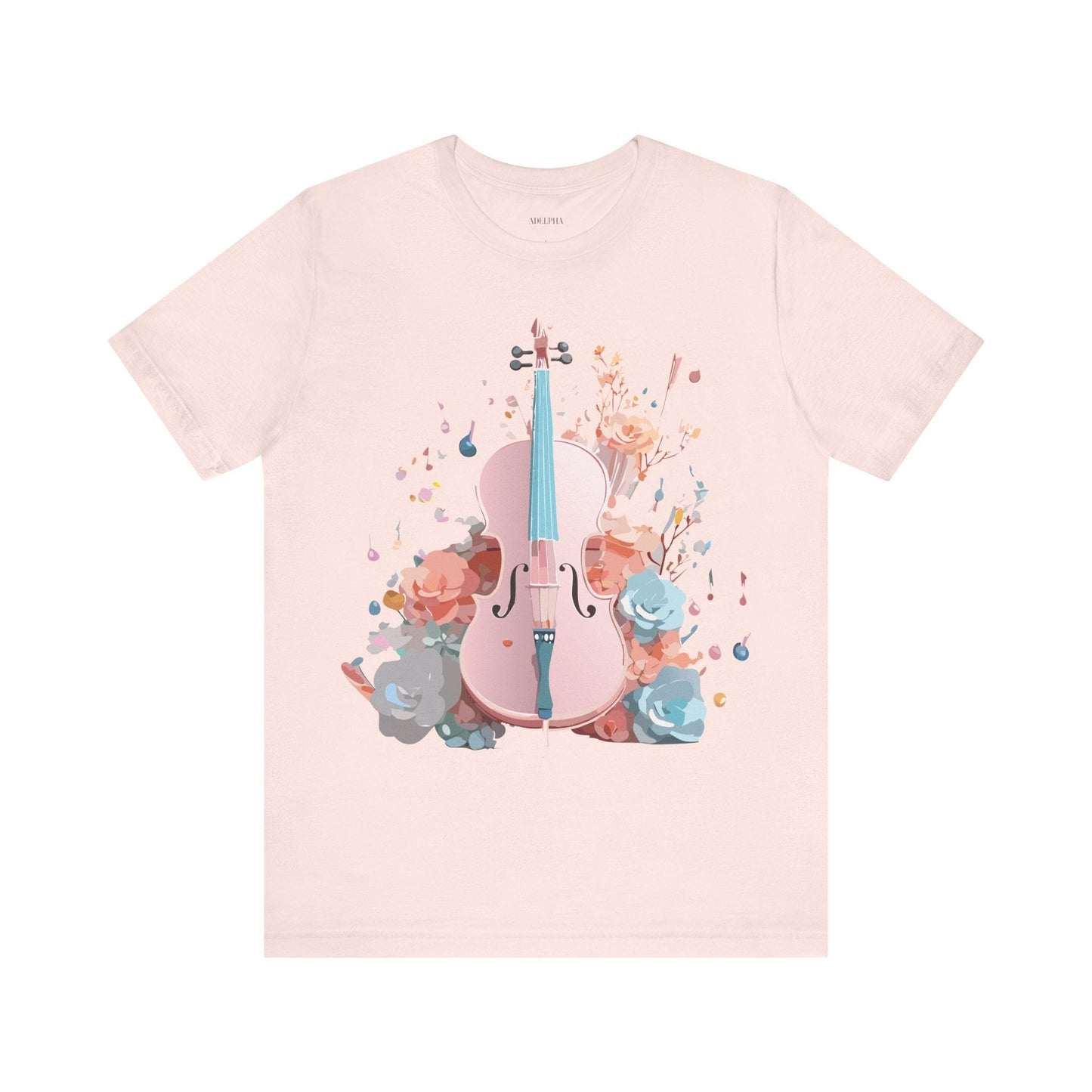 Music Graphic Unisex 100 Cotton Vintage Art with Musical Elements Tee 12