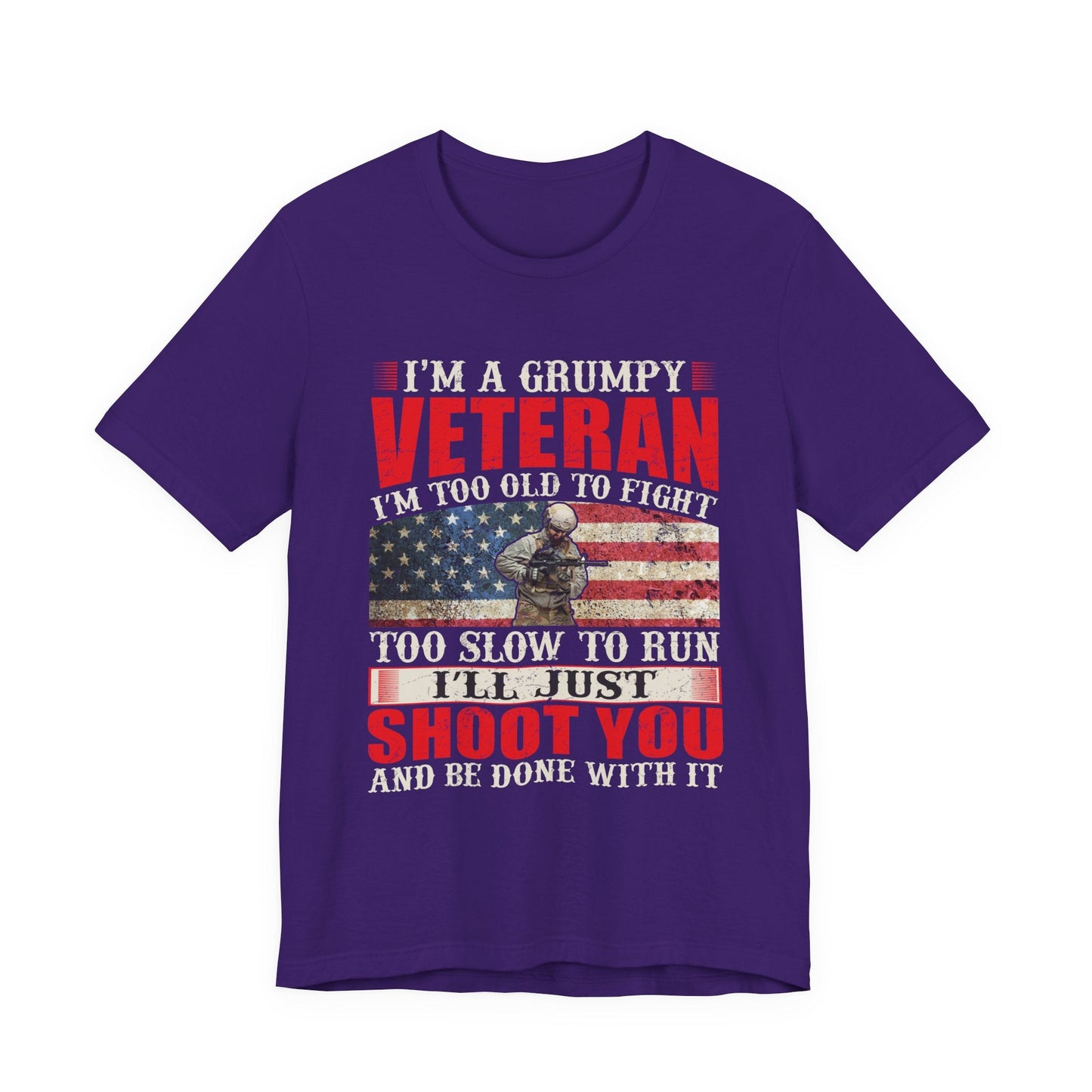 Army Veteran Patriotic Graphic Design Unisex Cotton T-Shirt v38