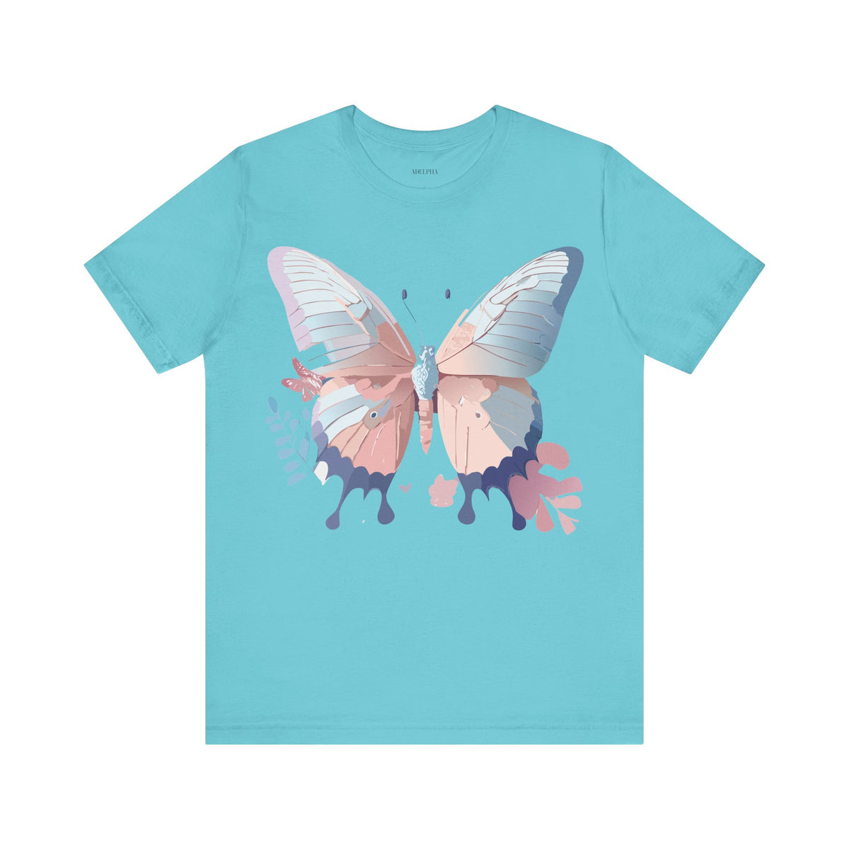Butterfly Graphic Unisex Cotton Bella+Canvas Tee with Art Design n107