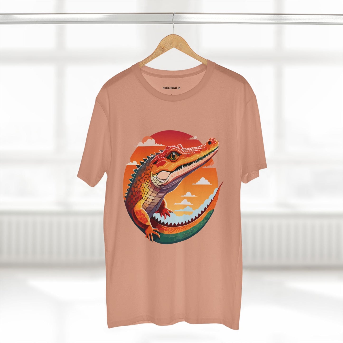 Unisex Crocodile Shirt With Original Art Design Premium Cotton Tee From Retro2Nova Art Collection Soft Breathable Graphic