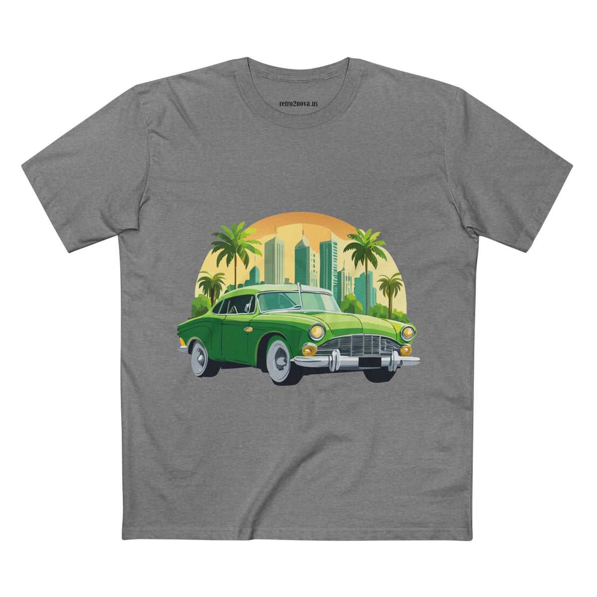 Retro Car Vintage Graphic Tee Staple Unisex 100 Cotton Tee Shirt - RC-7