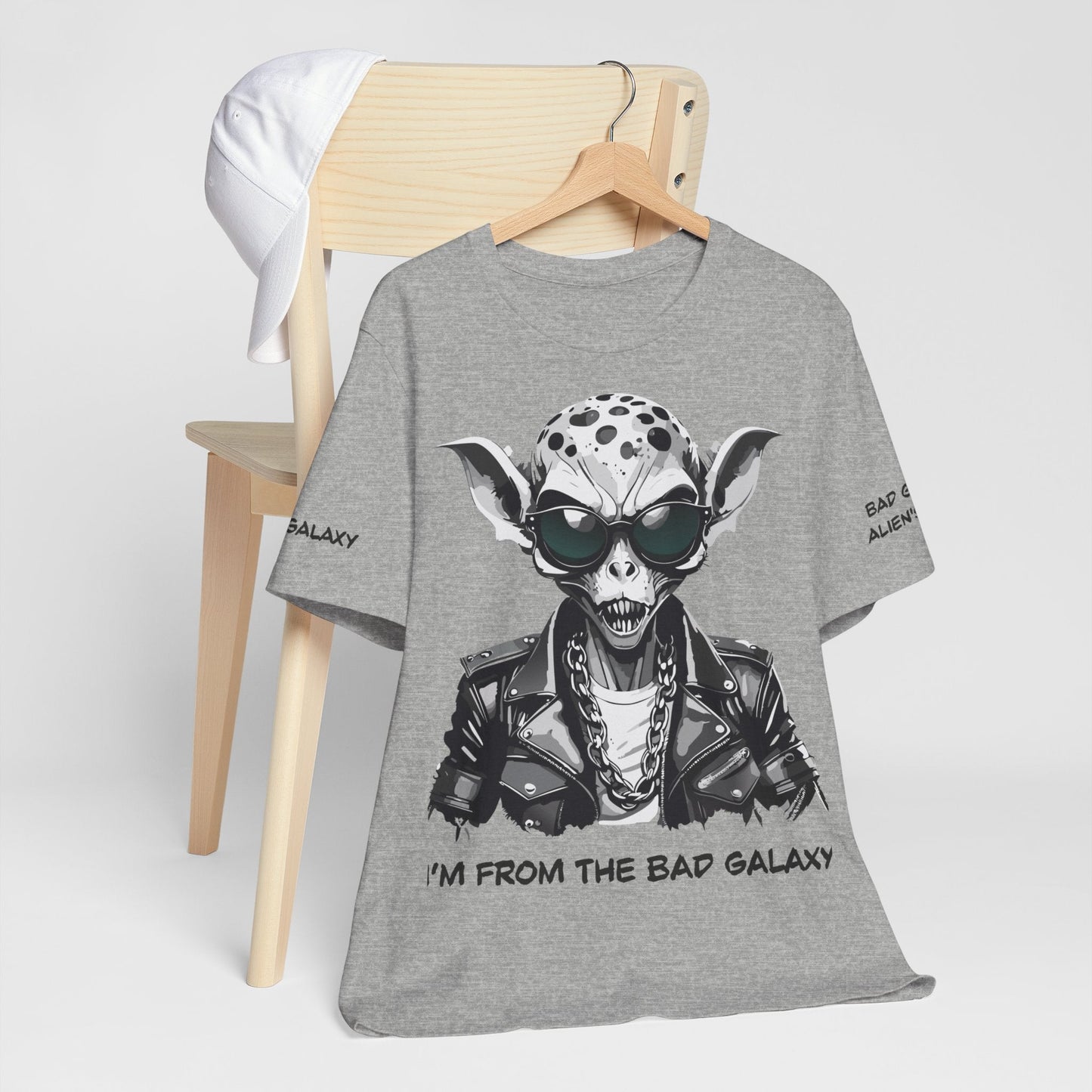 Alien Tee Shirt From Bad Galaxy 100 Percent Cotton Lightweight USA Printed Tee Eco Friendly Inks
