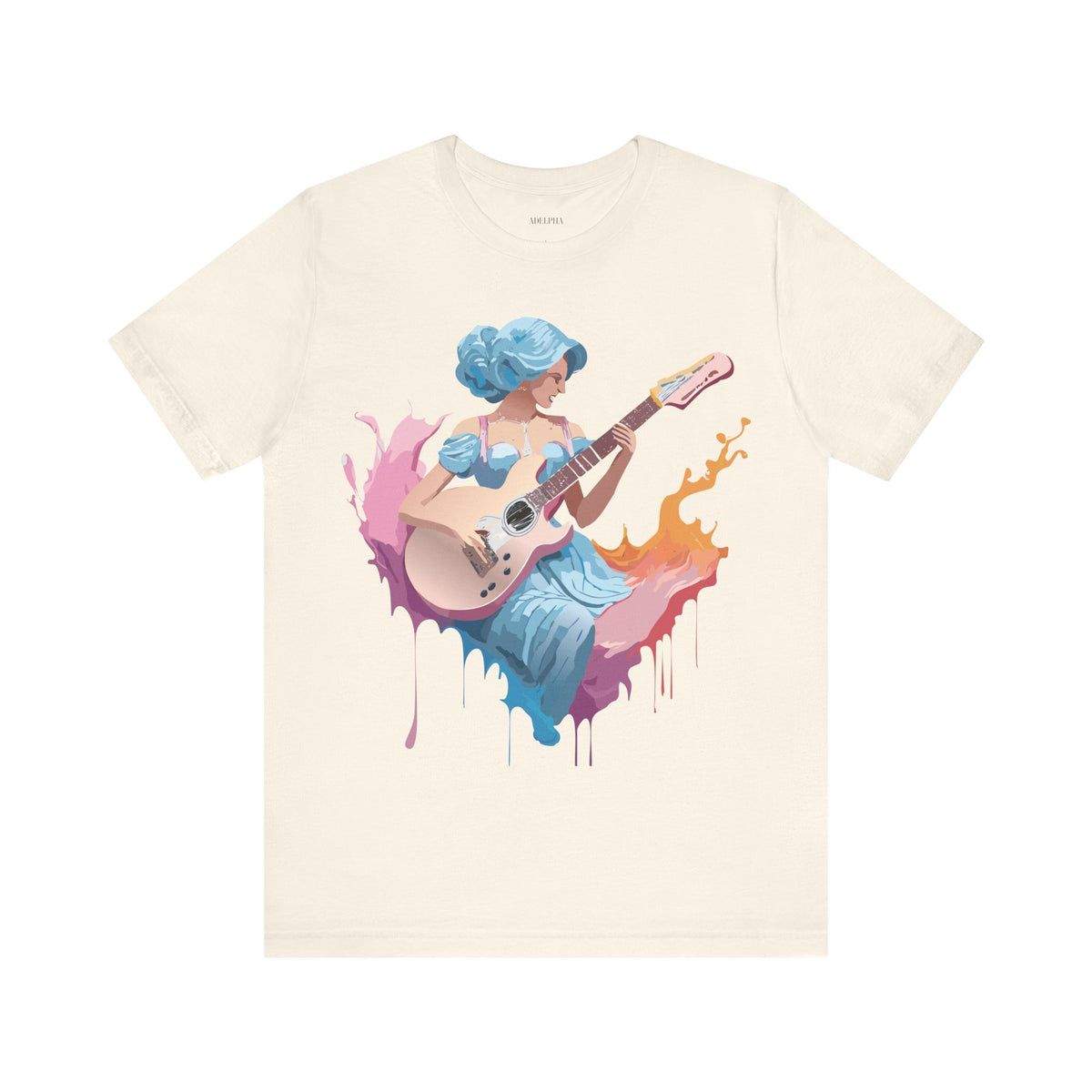 Music Graphic Unisex Cotton Bella+Canvas Tee with Art Design m135