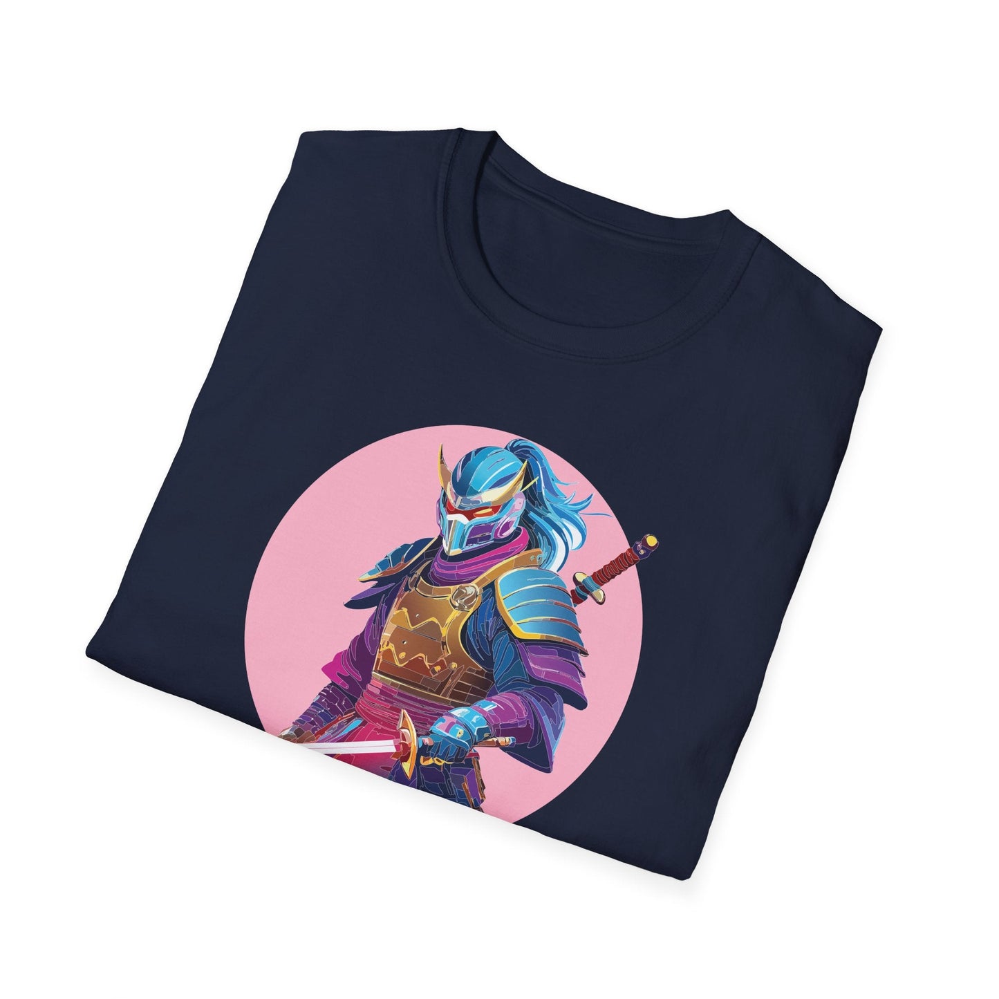 Samurai Themed Unisex Softstyle Tee Shirt Gildan 64000 100 Percent Ring Spun Cotton